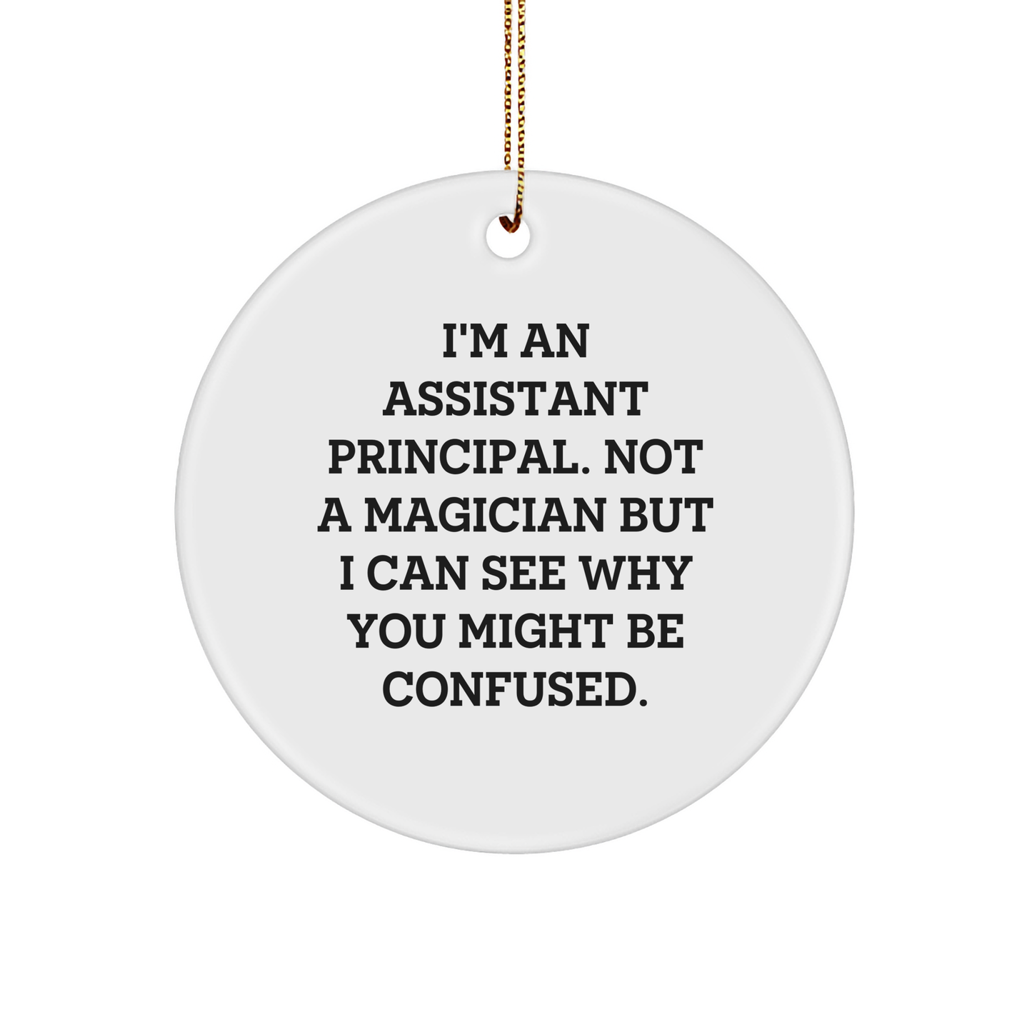 Funny Assistant Principal Gifts from Friends - Circle Ornament, I'm Not a Magician, But... - Christmas Unique Gifts for Assistant Principal - Image 1