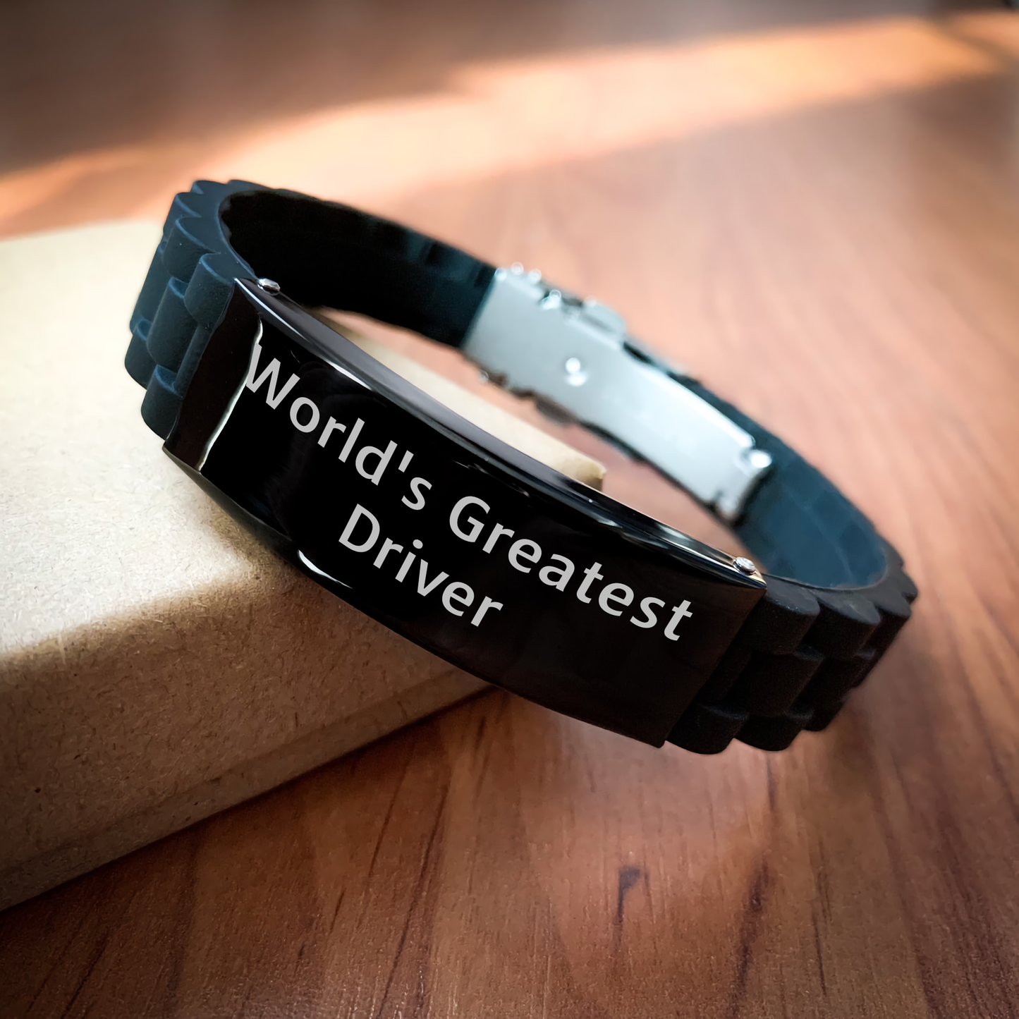 Funny World's Greatest Driver Quote Glide lock Clasp Bracelet, Gifts from Friends for Driver, Driver Graduation Unique Gifts - Image 2