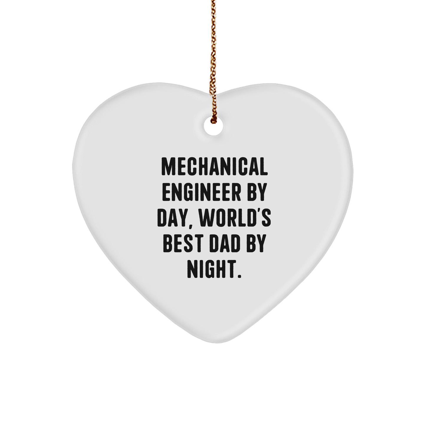 Mechanical Engineer Gifts from Men - Funny Heart Ornament for Christmas - Image 1