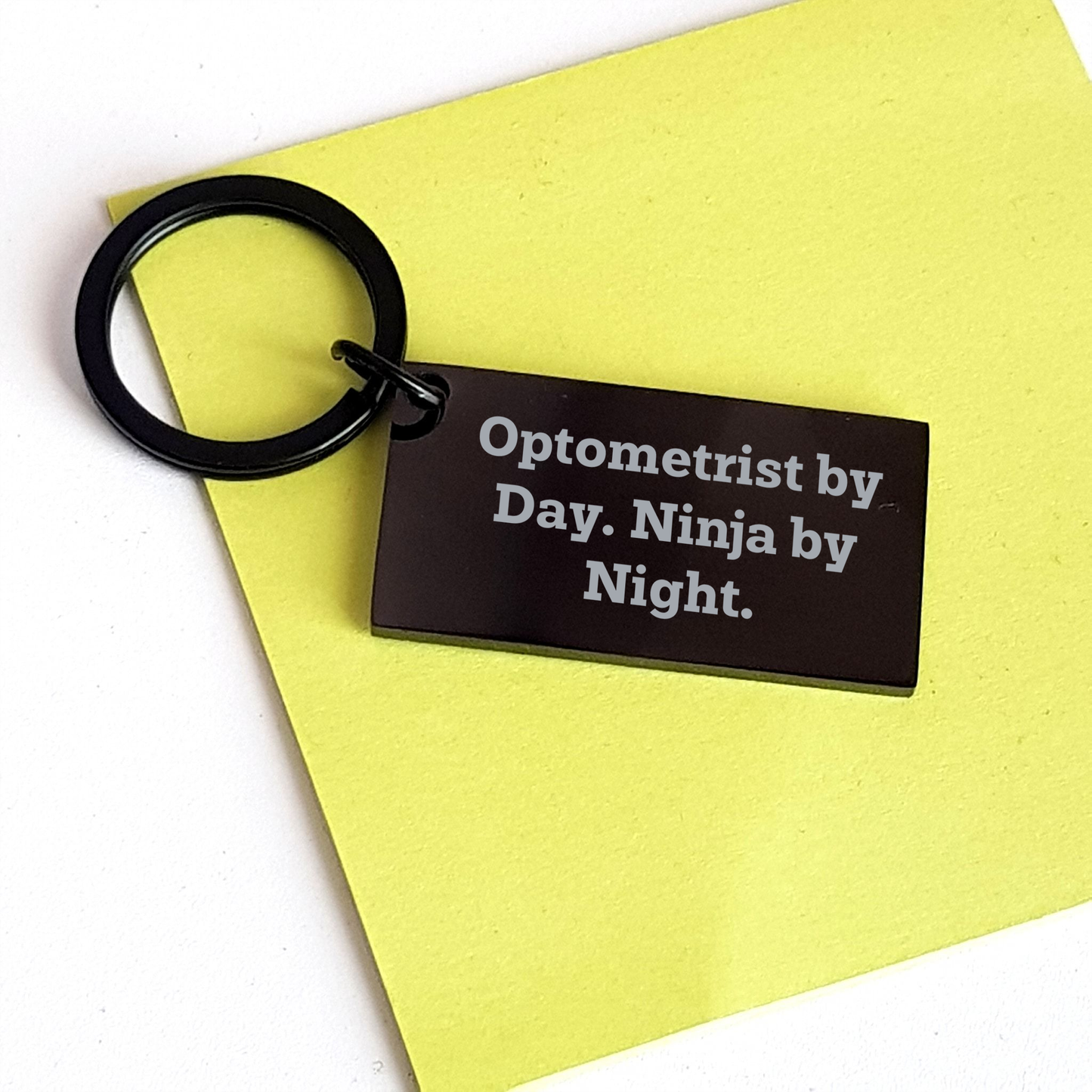 Optometrist Gifts from Friends - Keychain for Ninja Optometrists, Father's Day Unique Gifts, Inspirational Quote - Image 3