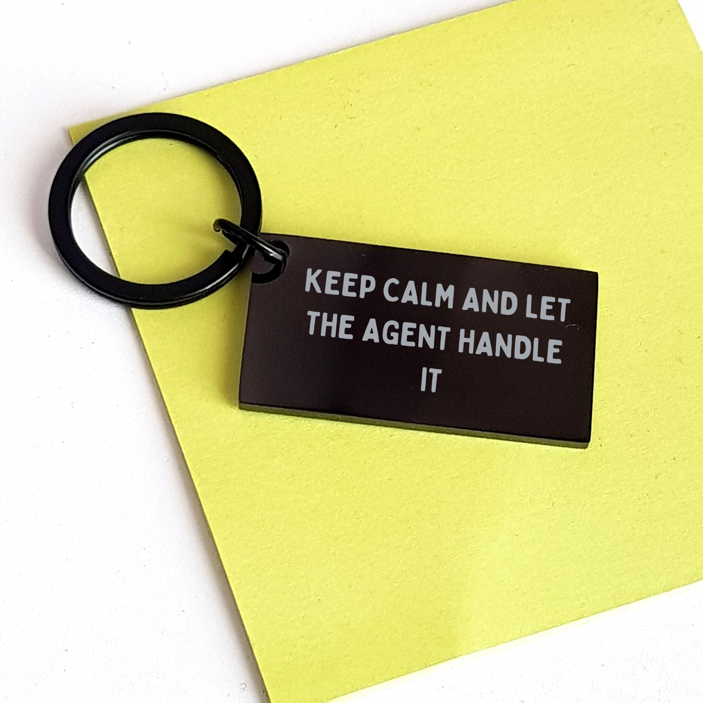 Funny Agent Keychain, Keep Calm And Let The Agent Handle It, Gifts from Men to Agent, Unique Graduation Gifts for Agent - Image 3