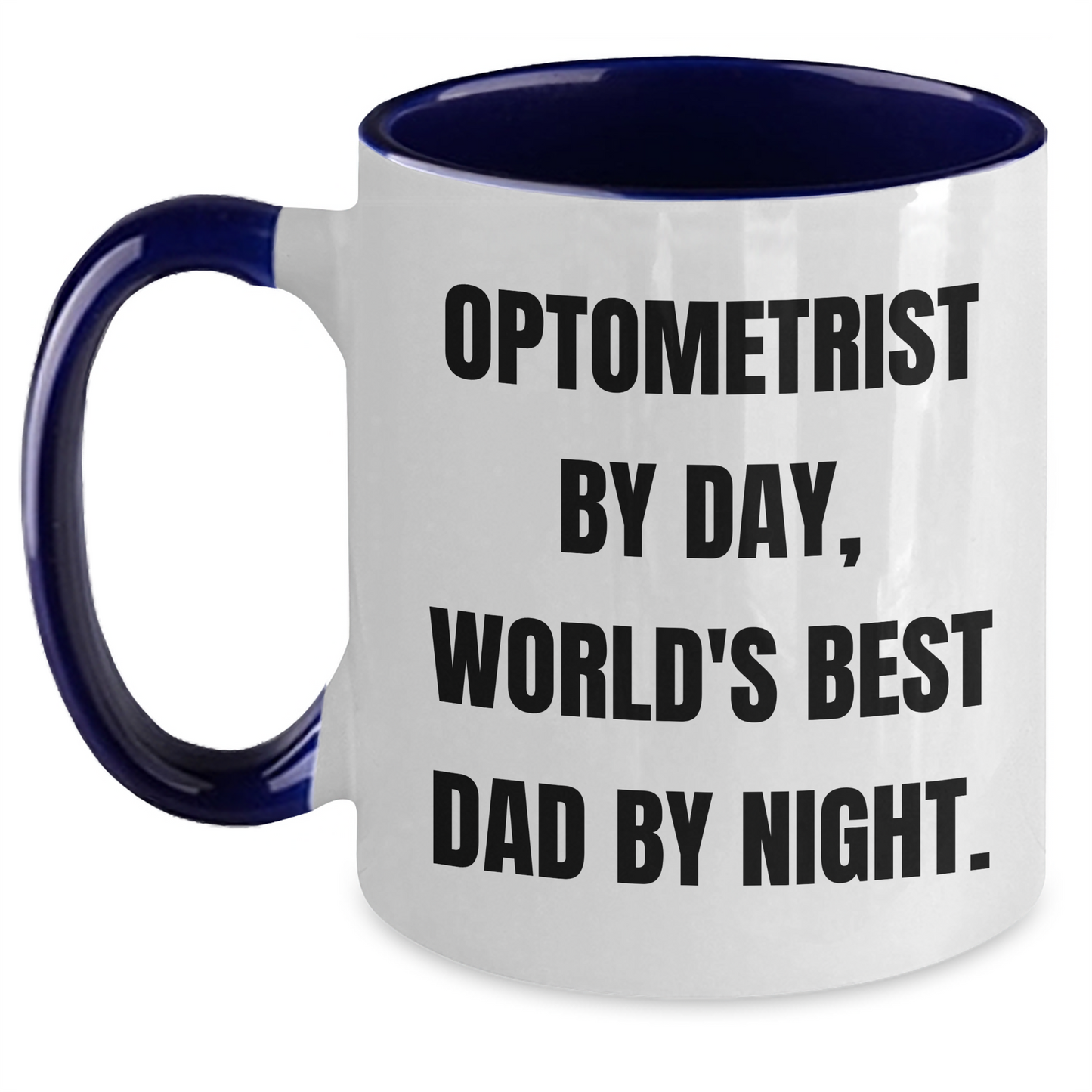 Optometrist Gifts - Funny Two Tone Coffee Mugs for Optometrist By Day, World's Best Dad By Night - Graduation Unique Gifts from Men to Optometrist, Gifts for Optometrist - Main