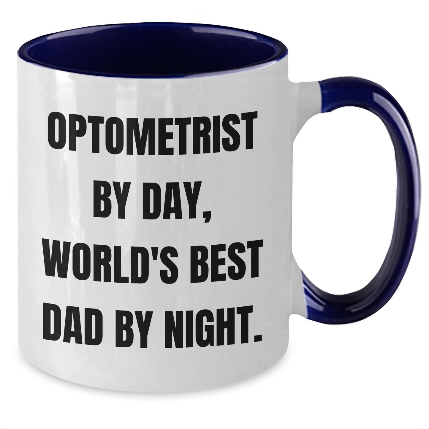 Optometrist Gifts - Funny Two Tone Coffee Mugs for Optometrist By Day, World's Best Dad By Night - Graduation Unique Gifts from Men to Optometrist, Gifts for Optometrist - Additional