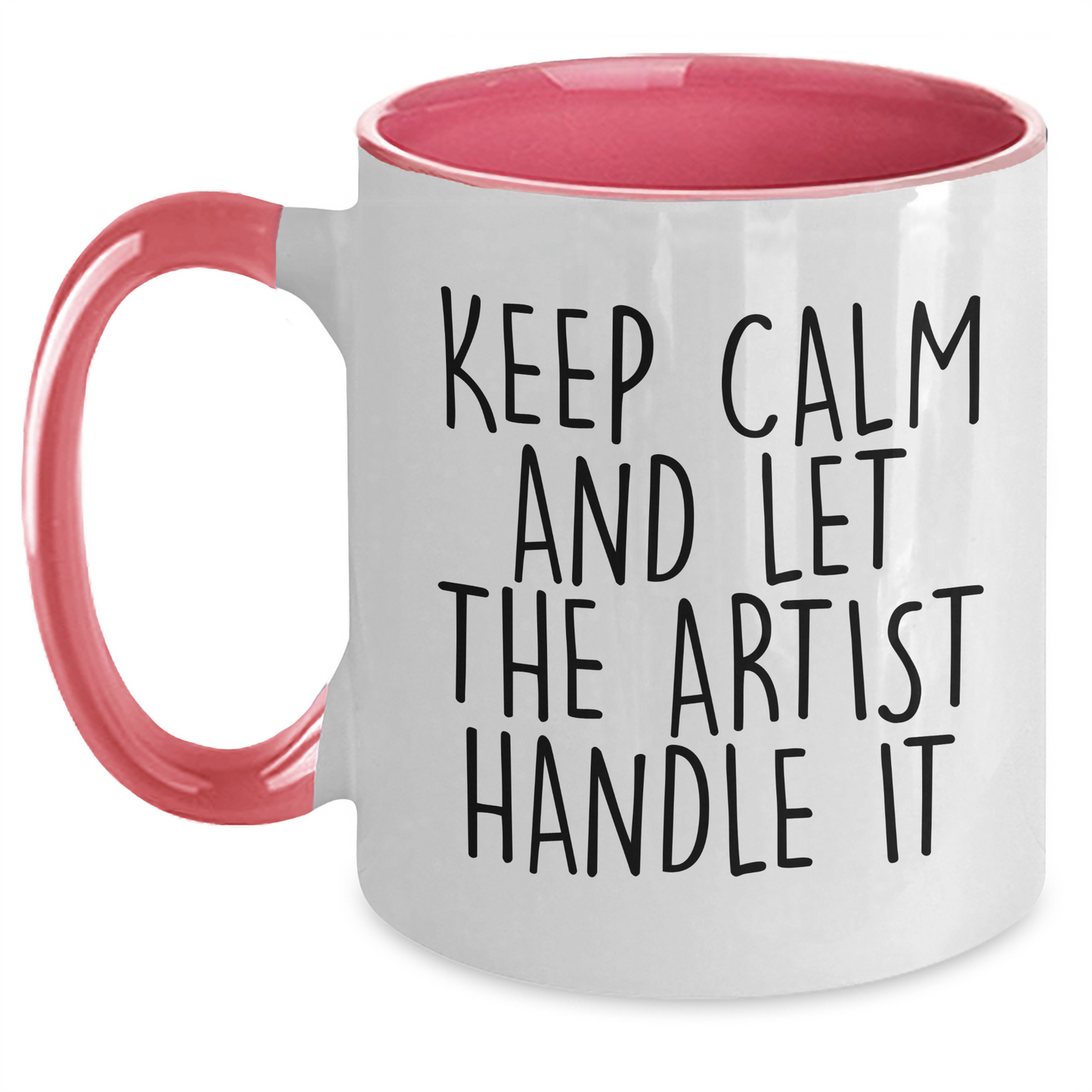 Artist Inspirational Gifts from Friends for Graduation - Keep Calm and Let the Artist Handle It Two Tone Coffee Mug - Main