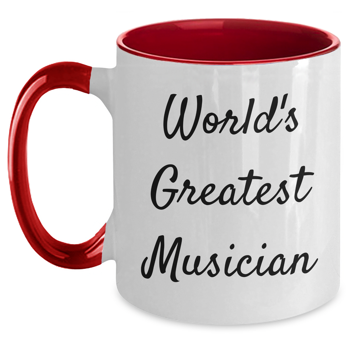 Musician Gifts from Friends and Family - 'World's Greatest Musician' Two Tone Coffee Mug for Graduation, Funny Humor, and Inspirational Quote - Main