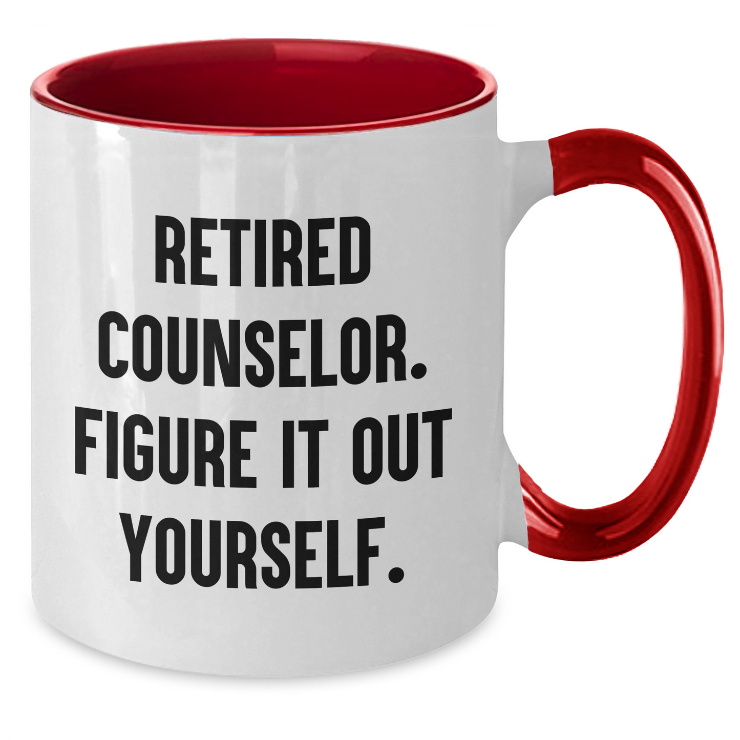 Funny Counselor Gifts - 'Figure It Out Yourself.' Two Tone Coffee Mug for Graduation - Gifts from Friends for Counselor - Additional