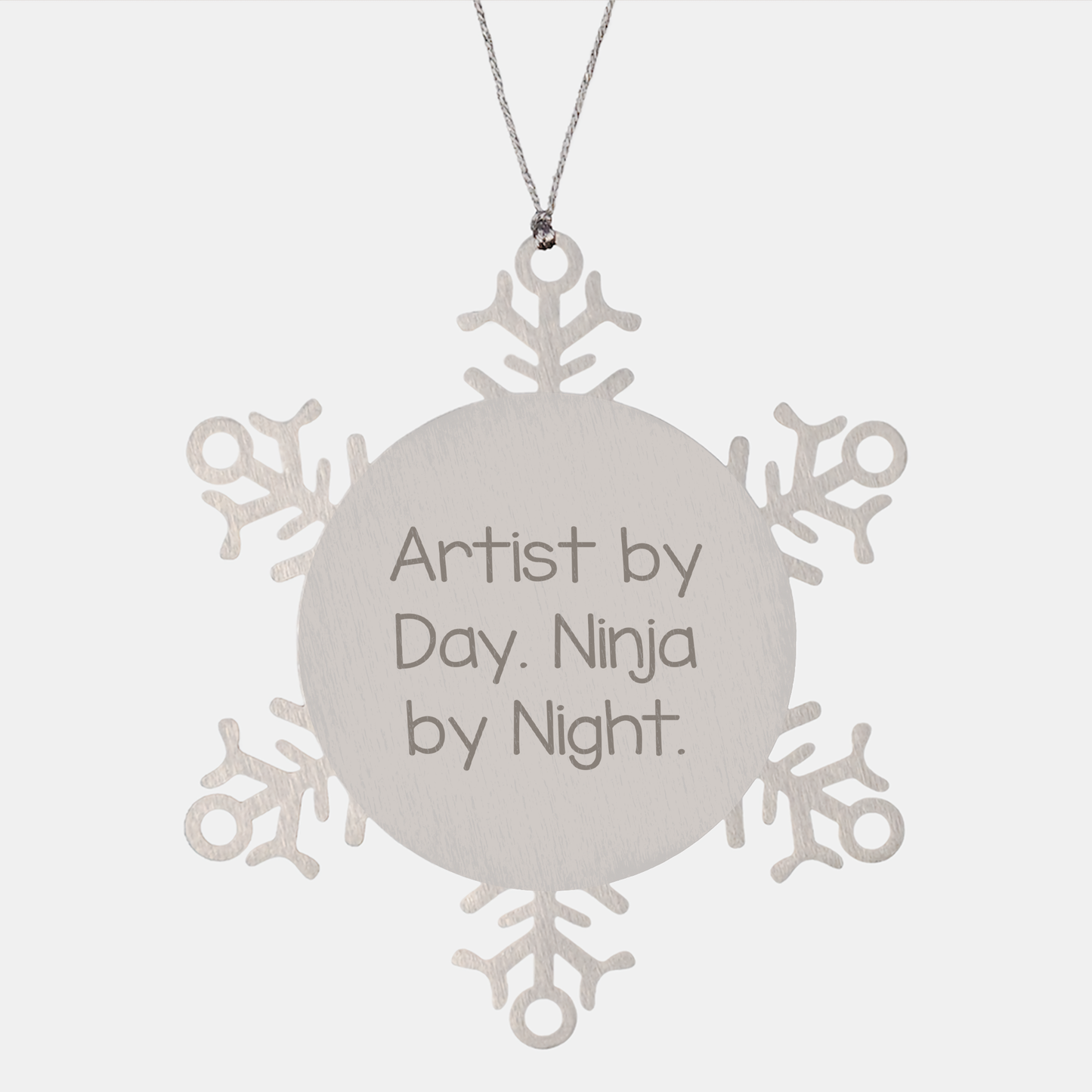 Artist Gifts, Snowflake Ornaments, Funny Quote, Christmas Unique Presents from Friends to Artists - Image 1