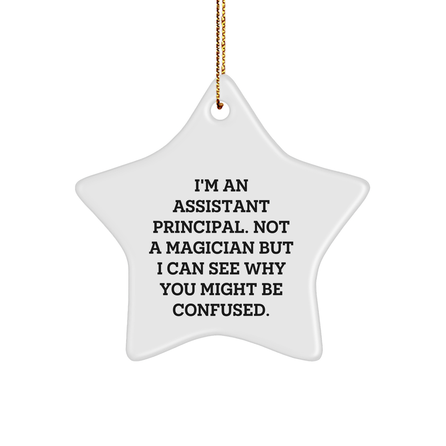 Assistant Principal Gifts: Funny Star Ornament for Christmas - Gifts from Friends - Image 1