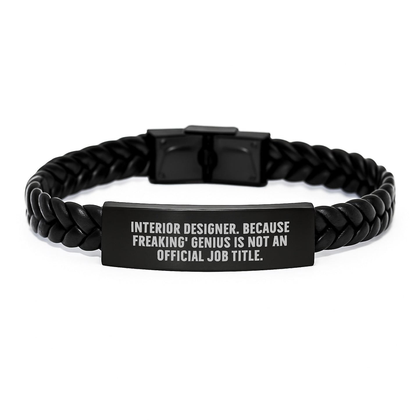 Interior Designer Gifts, Interlaced Leather Bracelet with Funny Quote, Gifts from Friends for Interior Designer Birthday, Durable and Stylish - Image 1