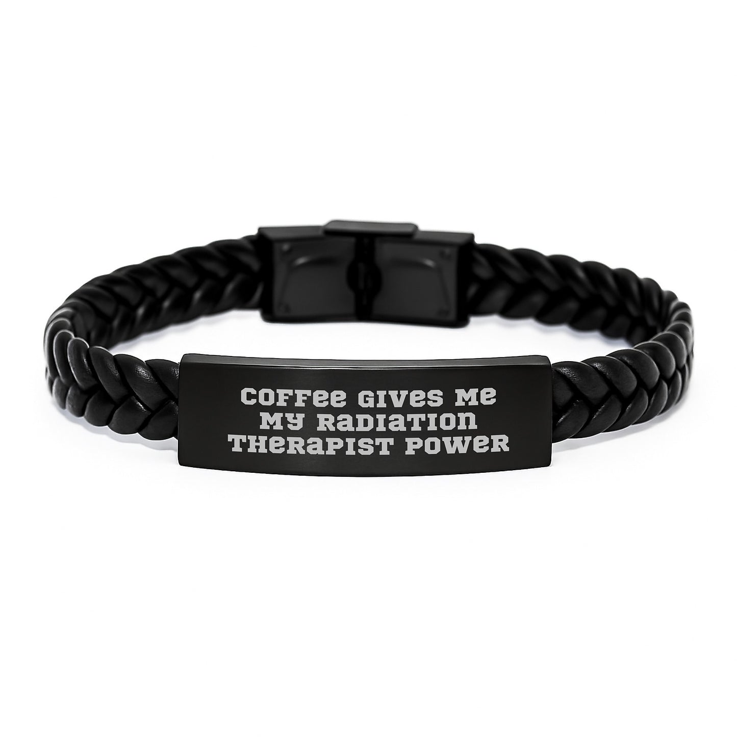 Radiation Therapist Power Gifts from Friends, Radiation Therapist Interlaced Leather Braceltes for Radiation Therapist Graduation Unique Gifts - Image 1