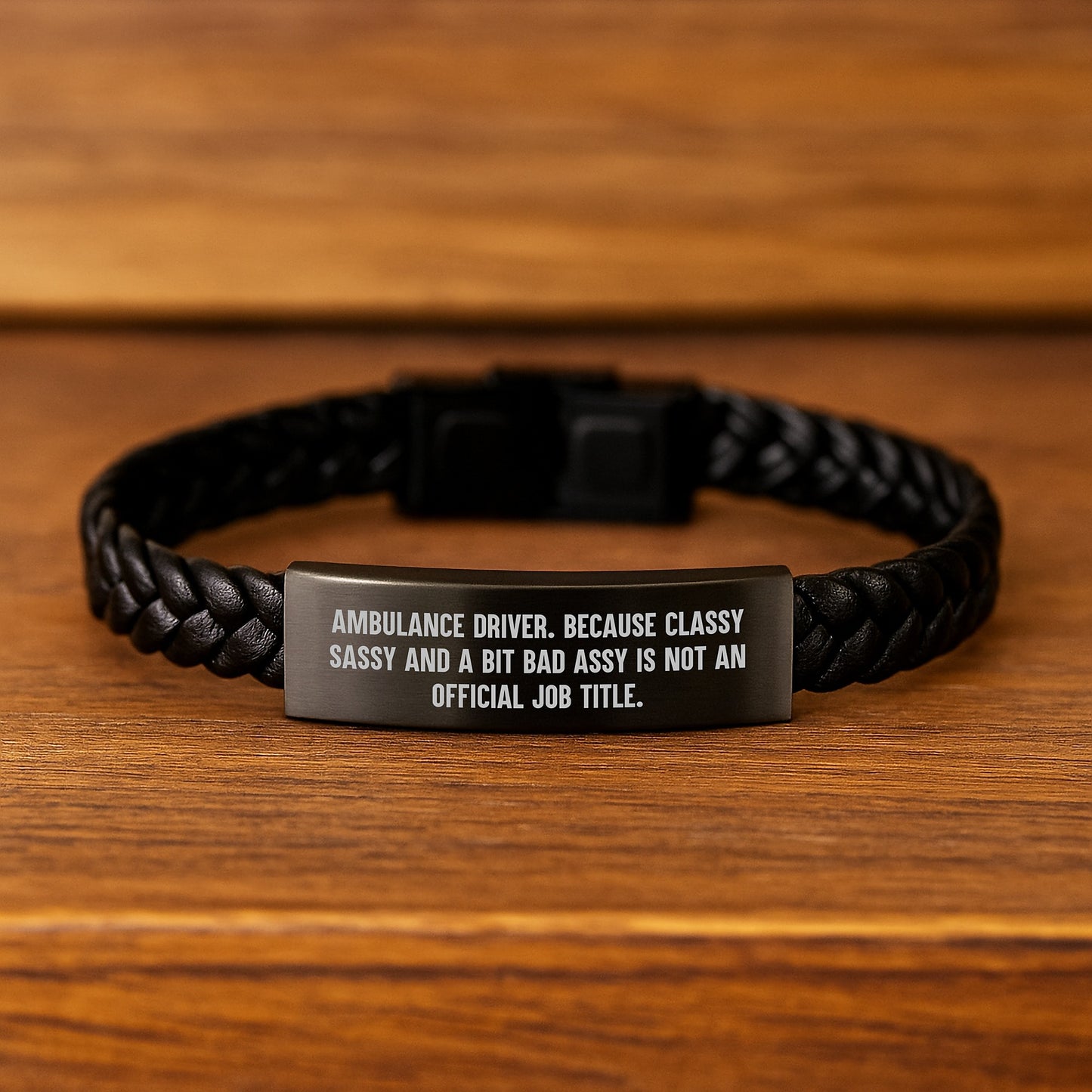 Ambulance Driver Gifts, Funny Quote Interlaced Leather Bracelt, Gifts from Friends for Ambulance Driver, Graduation Unique Gifts - Image 2