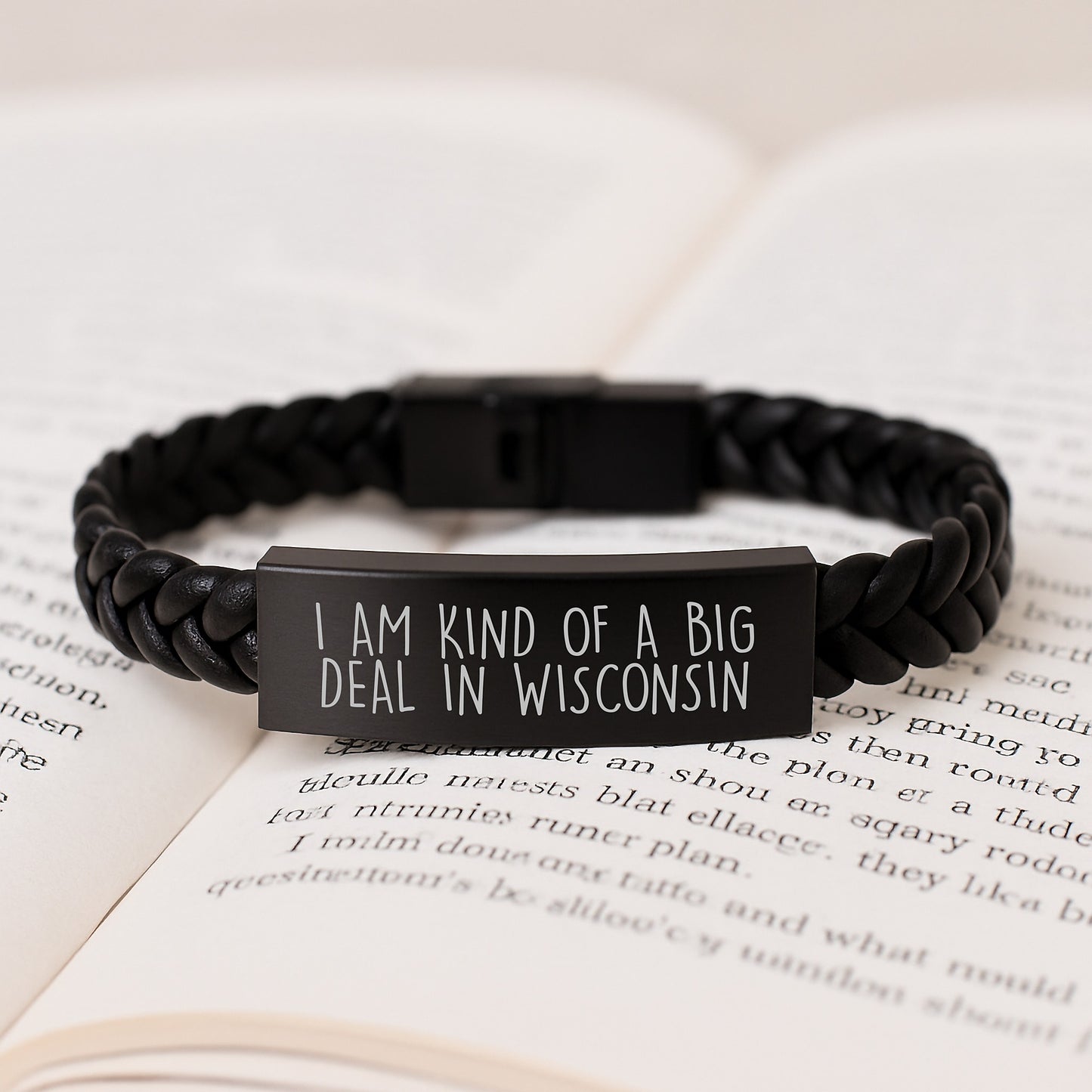 Wisconsin Gifts from Friends Unique Interlaced Leather Bracelet I Am Kind Of A Prime Selection In Wisconsin Christmas Unique Gifts for Men - Image 3