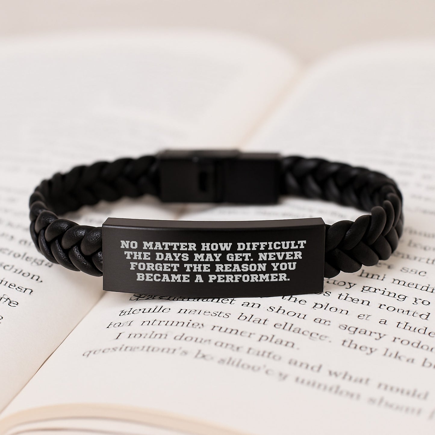 Inspirational Gifts for Performer from Friends - Interlaced Leather Bracelet for Graduation Unique Gifts - Image 3