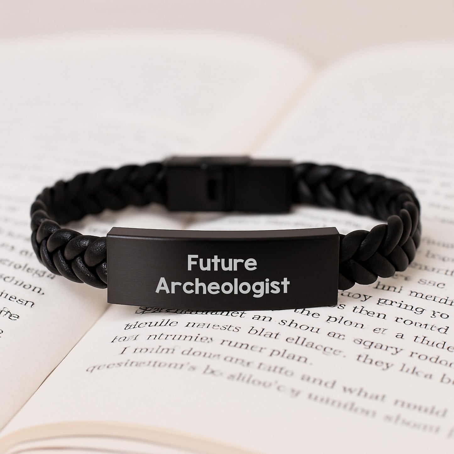 Funny Future Archeologist Gifts - Interlaced Leather Bracelet for Archeologist Birthday, Gifts from Friends, Gifts for Archeologist - Image 3