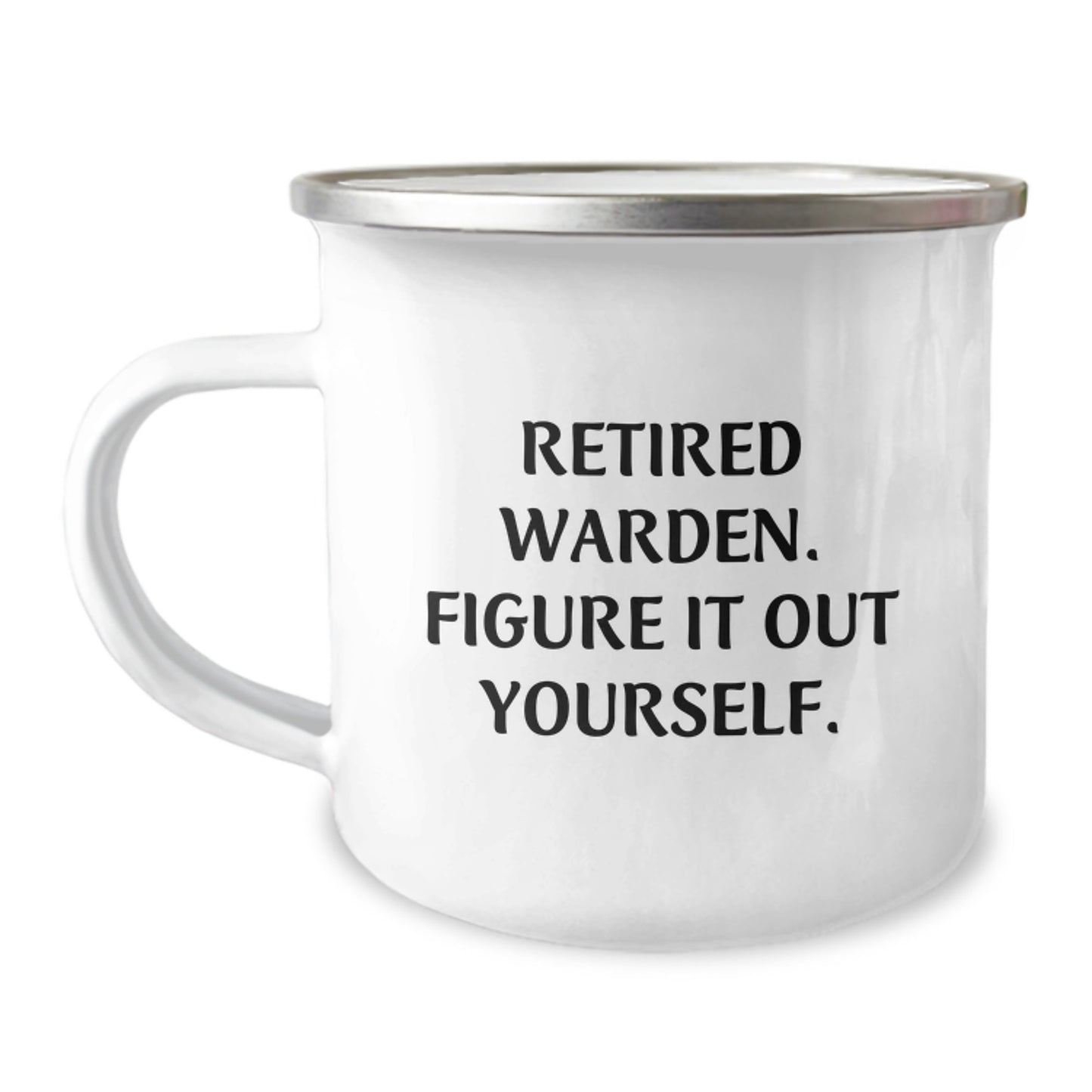 Warden's Wise Words Funny Camping Mug, Gifts from Friends to Retired Wardens, Birthday Unique Presents - Image 1