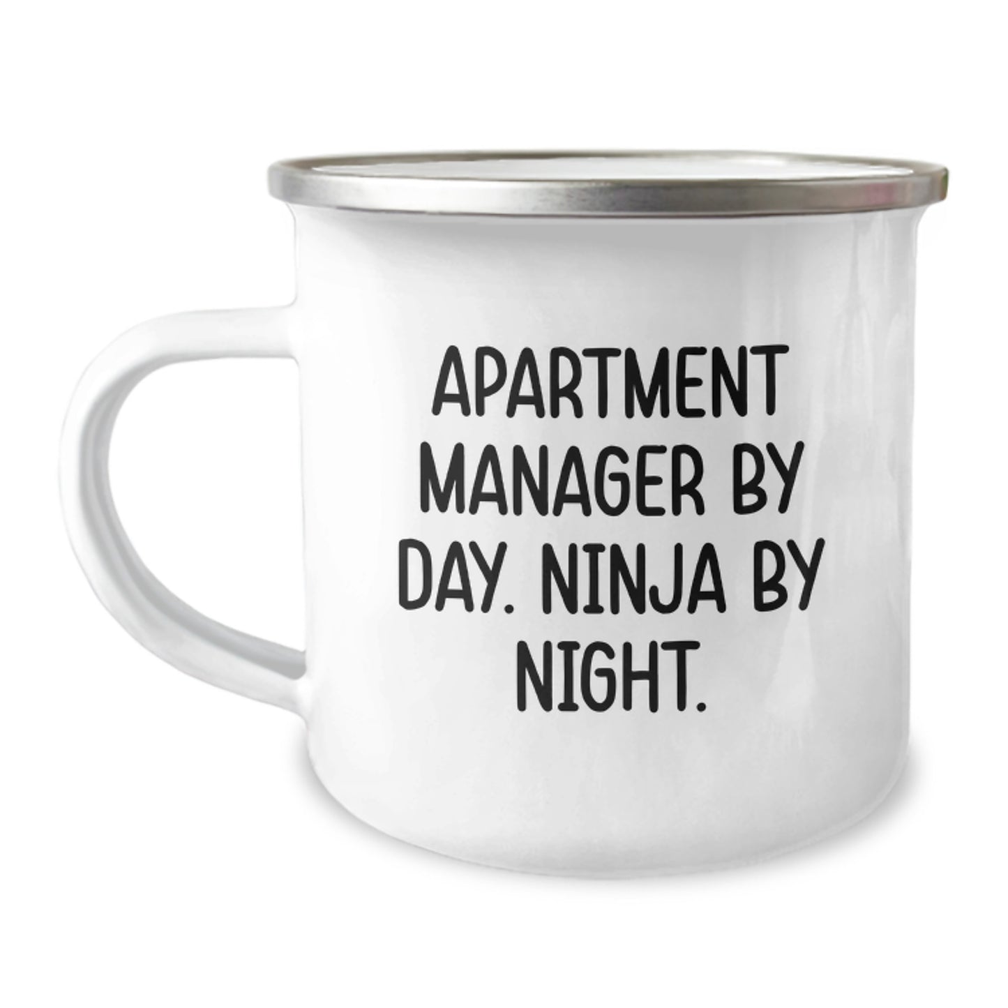 Apartment Manager Gifts from Family, Unique Graduation Gifts for Apartment Manager By Day. Ninja By Night., Camping Mug for Men - Image 1