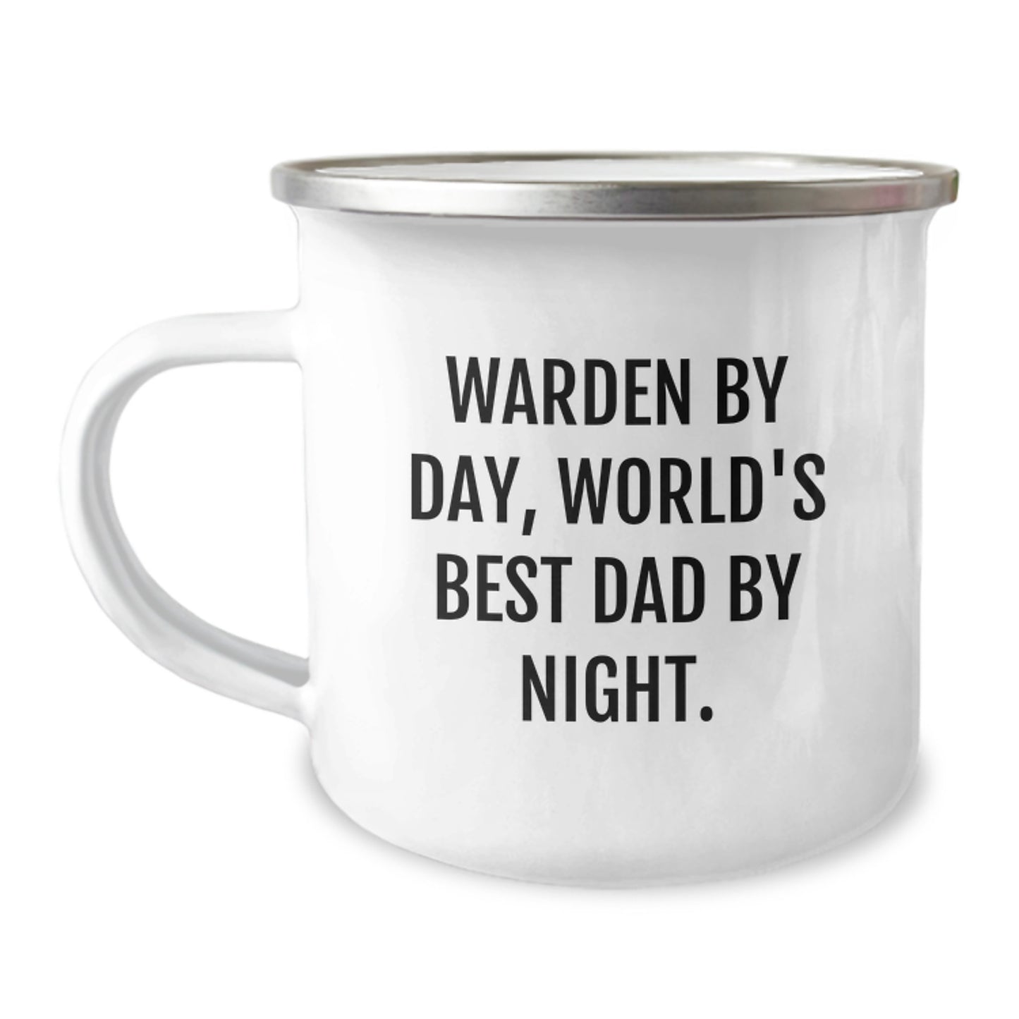 Warden Gifts for Men, Funny Camping Mug, 'Warden By Day, World's Best Dad By Night.' Gift from Dad to Son, Perfect Graduation Unique Gifts - Image 1