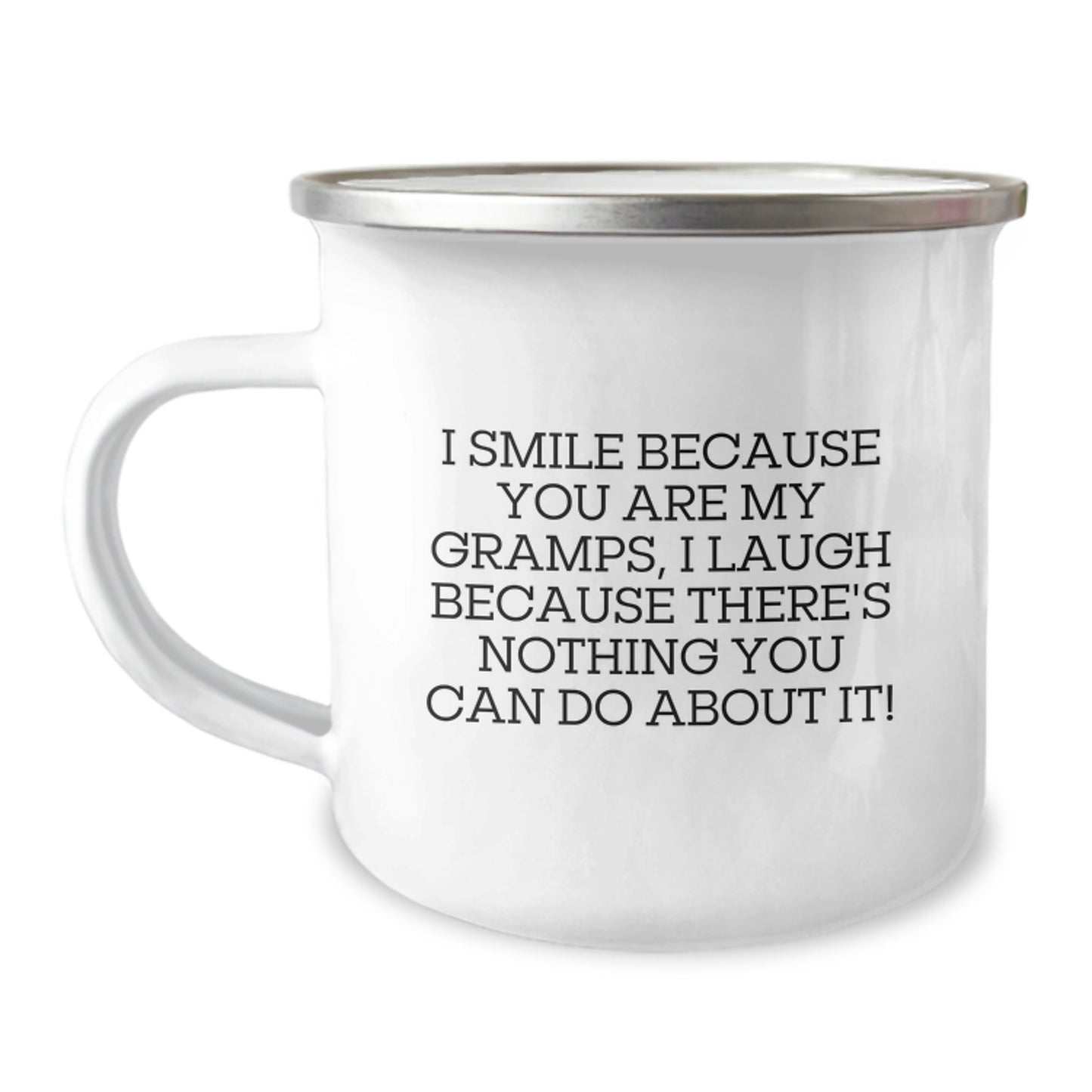 Funny Gramps Gifts, I Smile Because You Are My Gramps, Camping Mug for Birthday, Gifts from Family to Gramps - Image 1