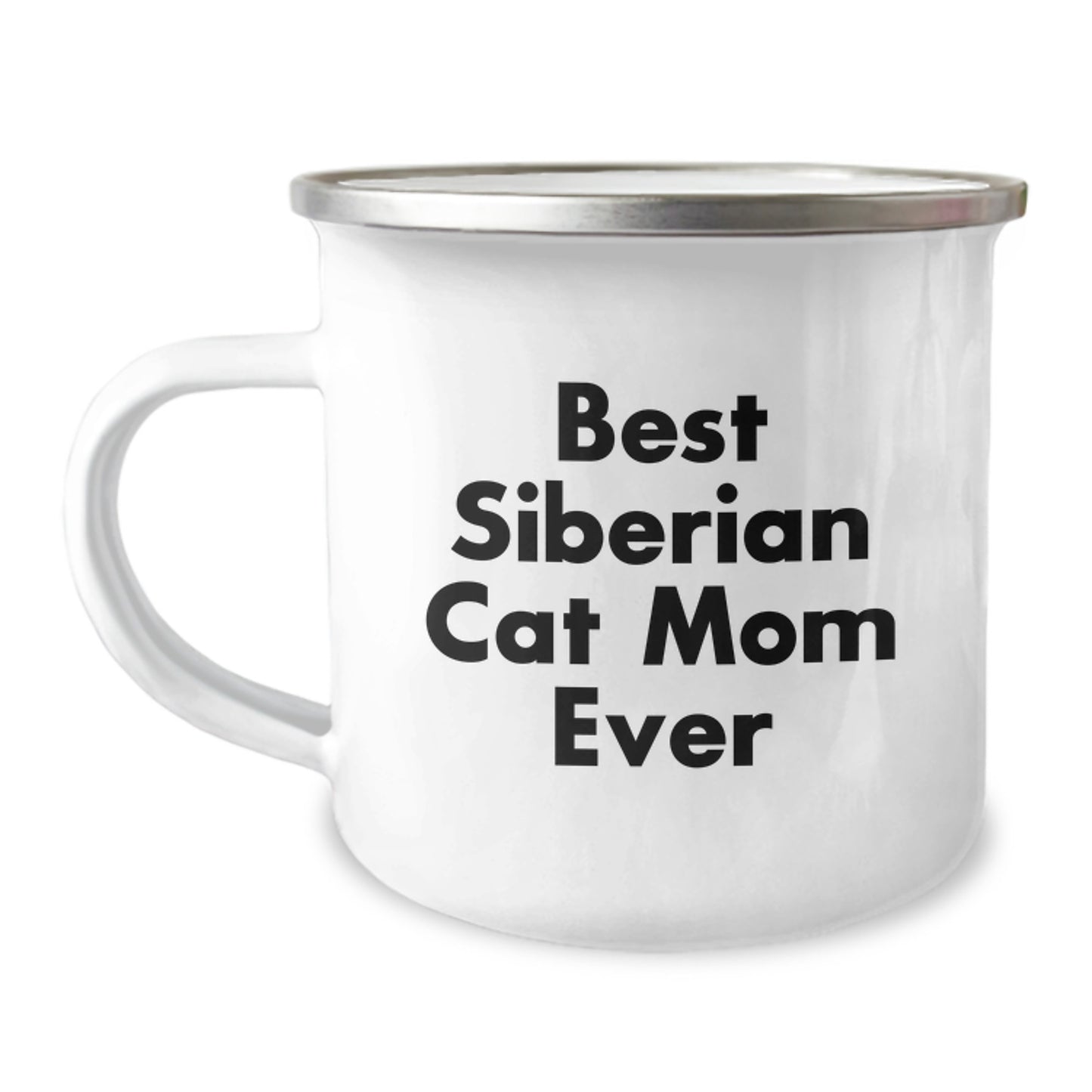 Siberian Cat Mom Gifts from Friends - Best Siberian Cat Mom Ever Camping Mug for Graduation, Funny Quote on Stainless Steel with Enamel Finish, 12 oz Capacity - Image 1