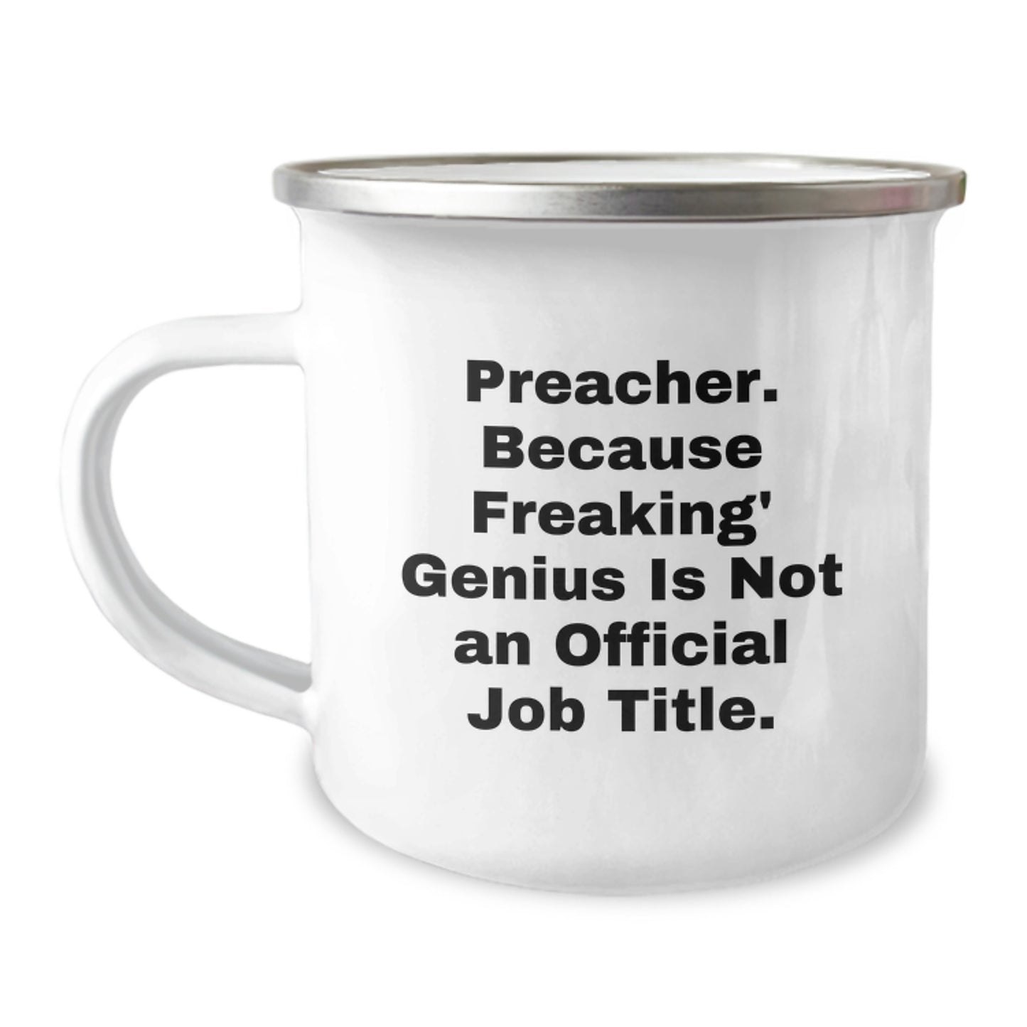 Preacher Christmas Camping Mug - Funny Quote Gifts from Men to Preacher Friends - Image 1