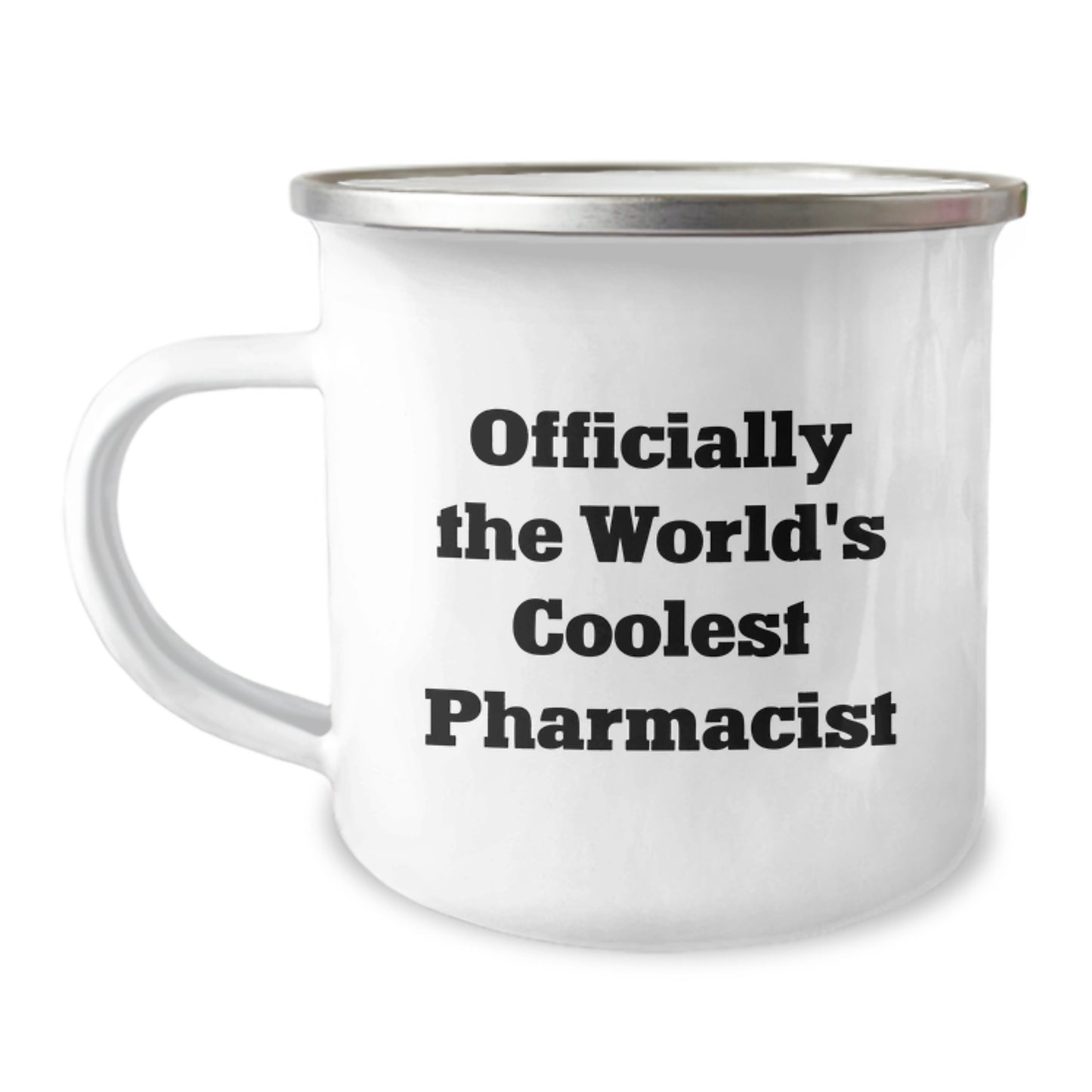 Funny Pharmacist Gifts from Friends, Unique Camping Mug for Pharmacists on Graduation, 'Officially The World's Coolest Pharmacist' - Image 1