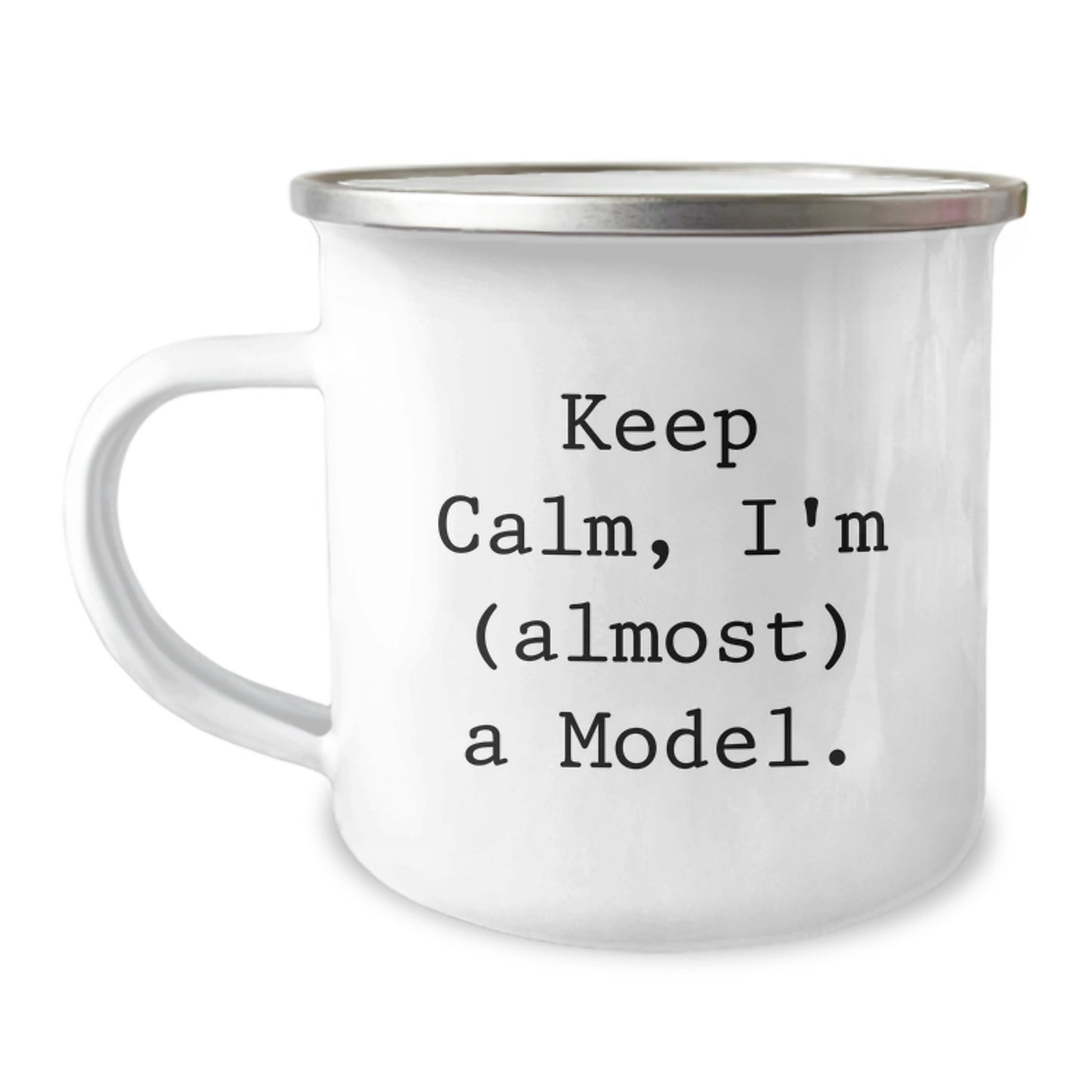 Gifts from Friends, Unique Model Graduation Camping Mug, Keep Calm I'm (almost) A Model., Funny Model Lover Mug - Image 1