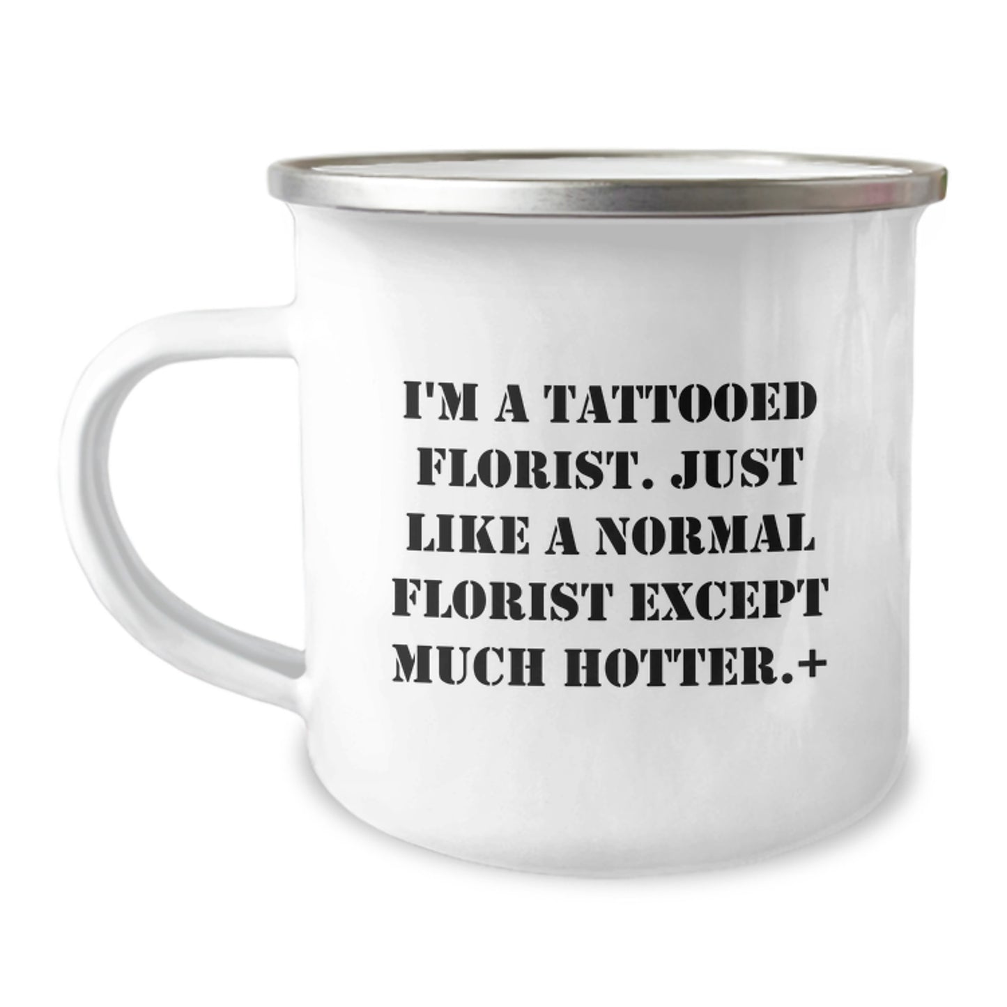 Tattooed Florist Funny Camping Mug Gifts for Birthday Men from Florist, Unique and Humorous - Image 1