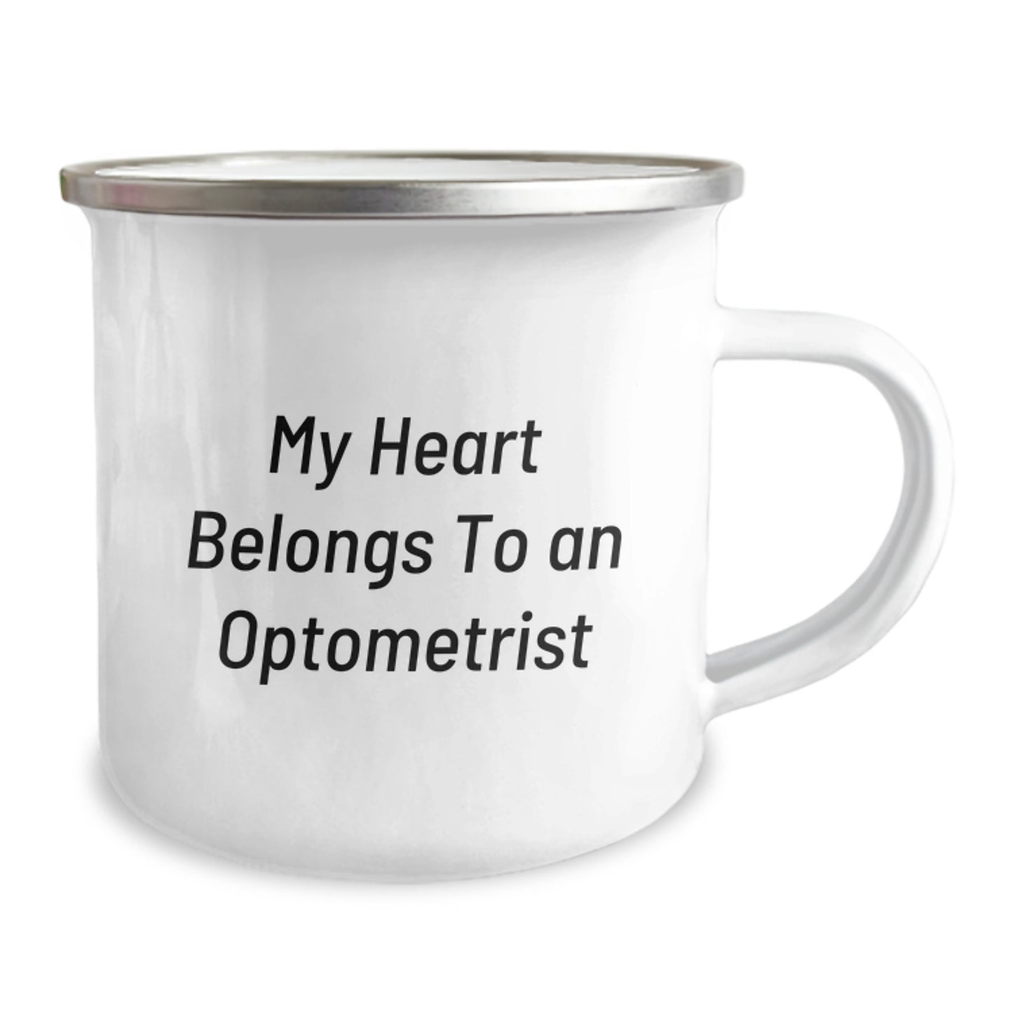 Funny Optometrist Gifts from Friends for Birthday - My Heart Belongs To An Optometrist Camping Mug - Image 2