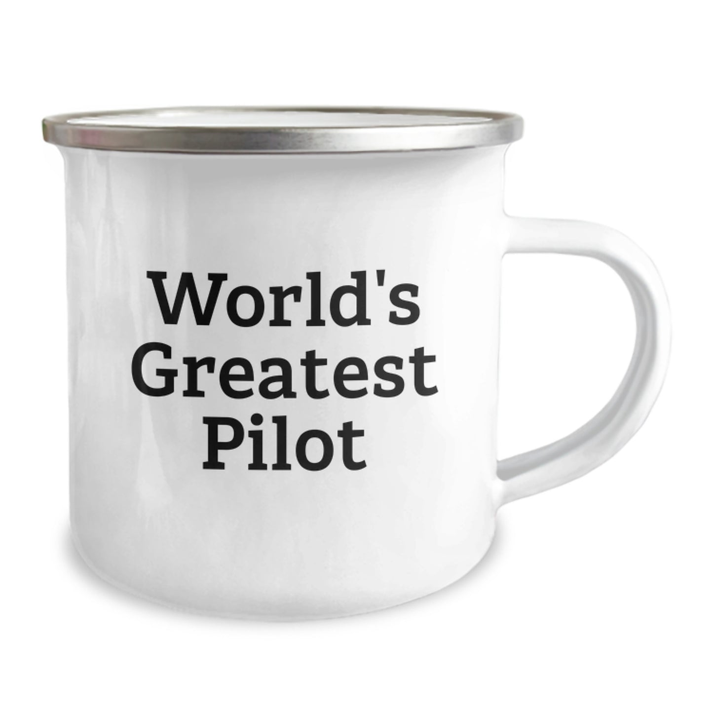 Fun Inspirational Pilot Gifts from Friends, World's Greatest Pilot Quote on Camping Mug, Unique Christmas Unique Gifts for Pilot - Image 2