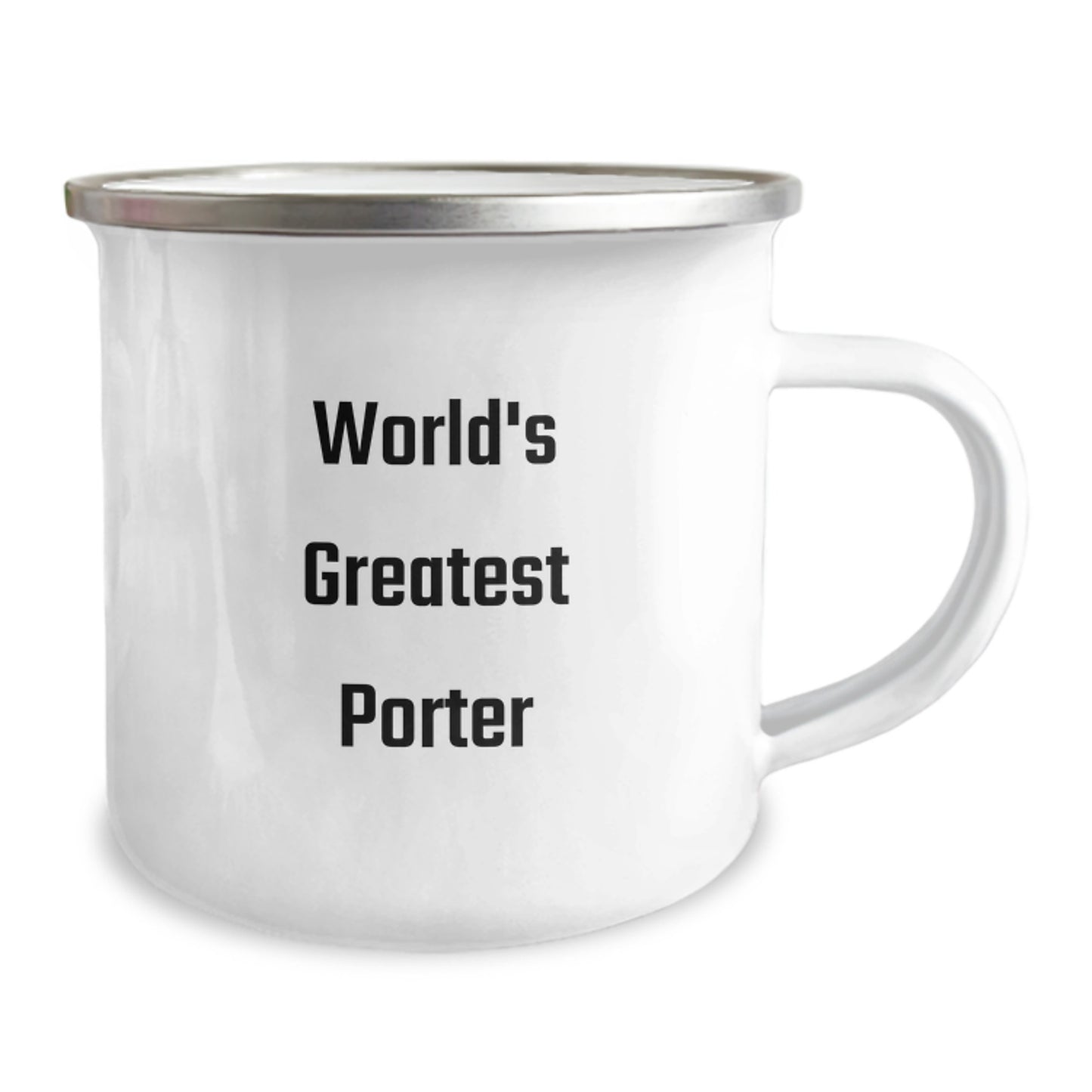 Funny Gifts from Friends, World's Greatest Porter Camping Mug for Porter, Unique Valentine's Unique Gifts for Him - Image 2