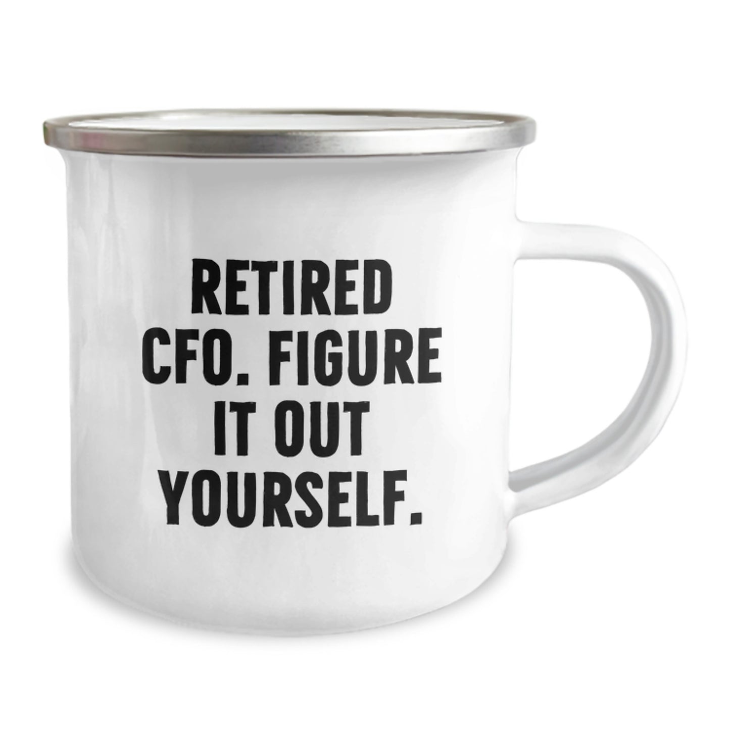 Funny CFO Gifts for Men, Christmas Unique Gifts from Friends, Retired CFO Mug with Humorous Quote - 12 oz Stainless Steel Camping Mug - Image 2