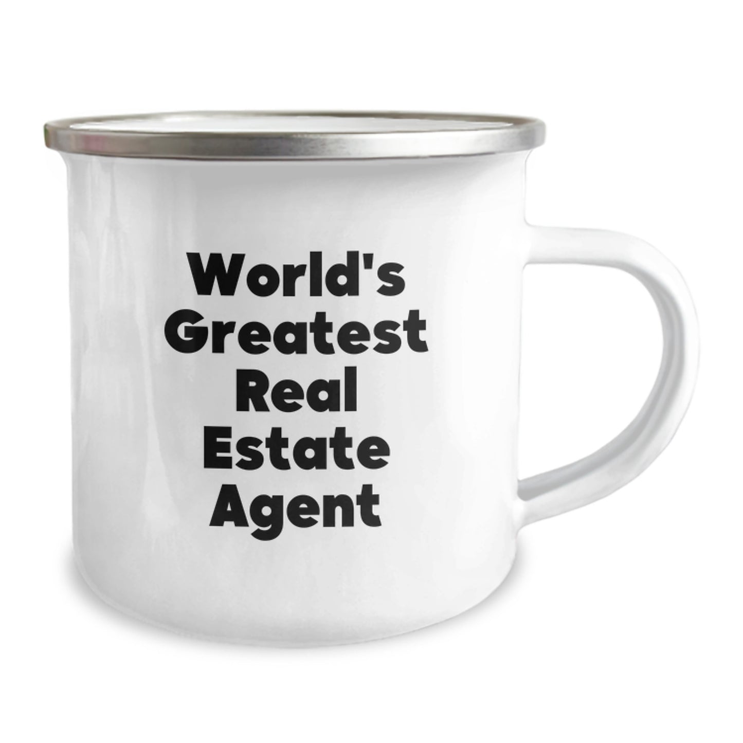 Funny Real Estate Agent Gifts from Friends, Unique World's Greatest Real Estate Agent Camping Mug for Mom on Mother's Day, Men, Women, Family - Image 2