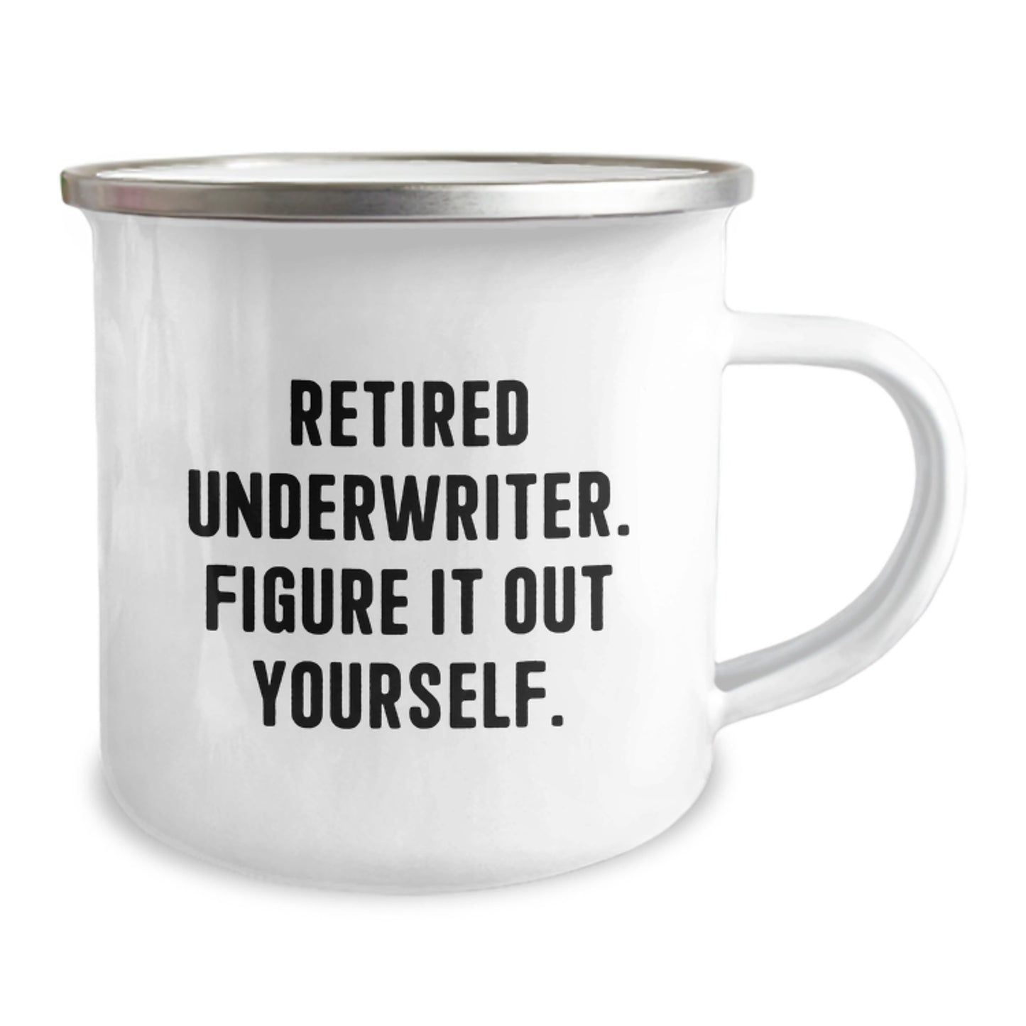 Funny Underwriter Gifts for Men - Retired Underwriter Figure It Out Yourself Christmas Unique Mugs Camping Mug - Image 2