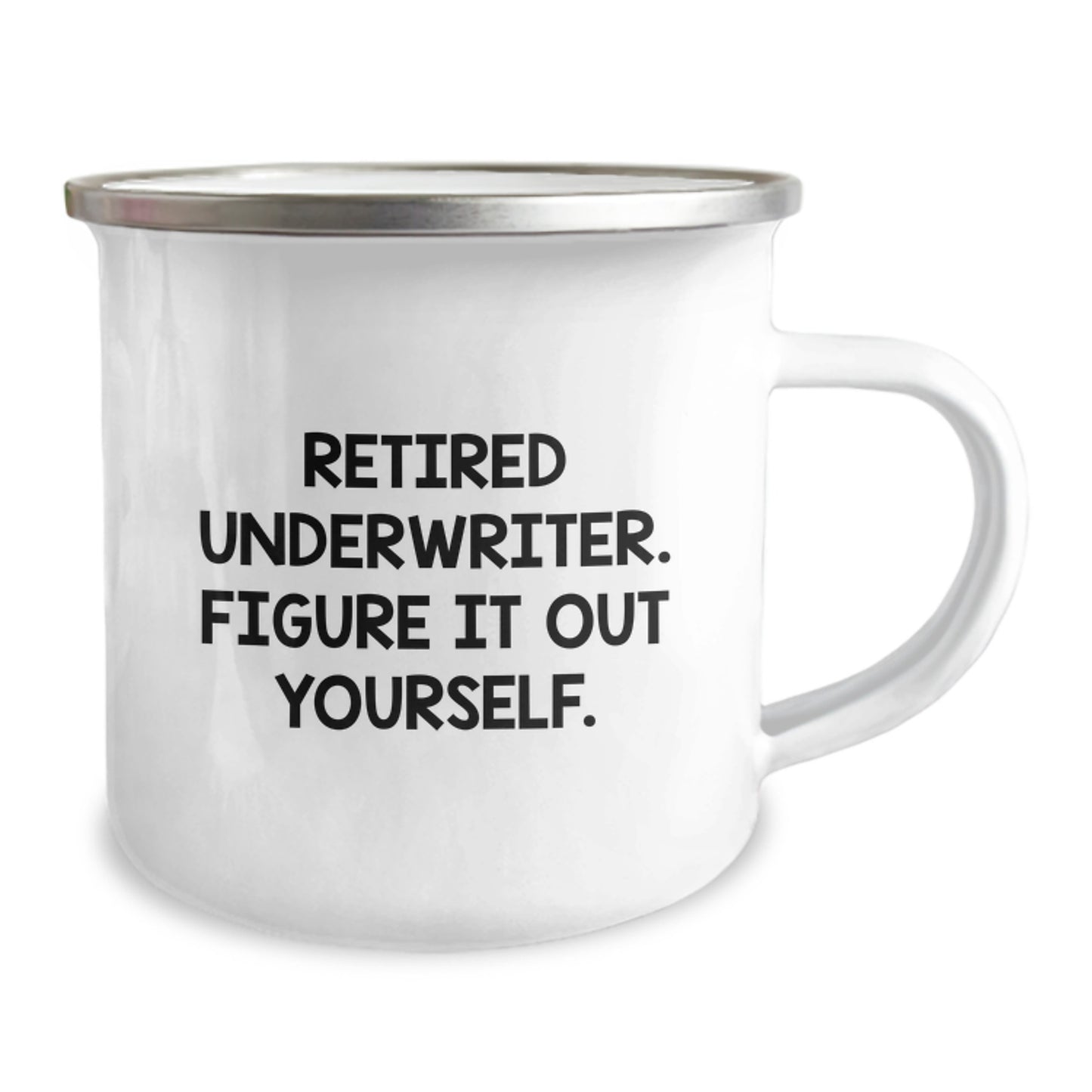 Funny Underwriter Gift, Perfect for Men or Women Colleagues, Christmas Unique Gifts from Friends, Inspirational Quote Underwriter Mugs 12 oz Stainless Steel Enamel Finish - Image 2