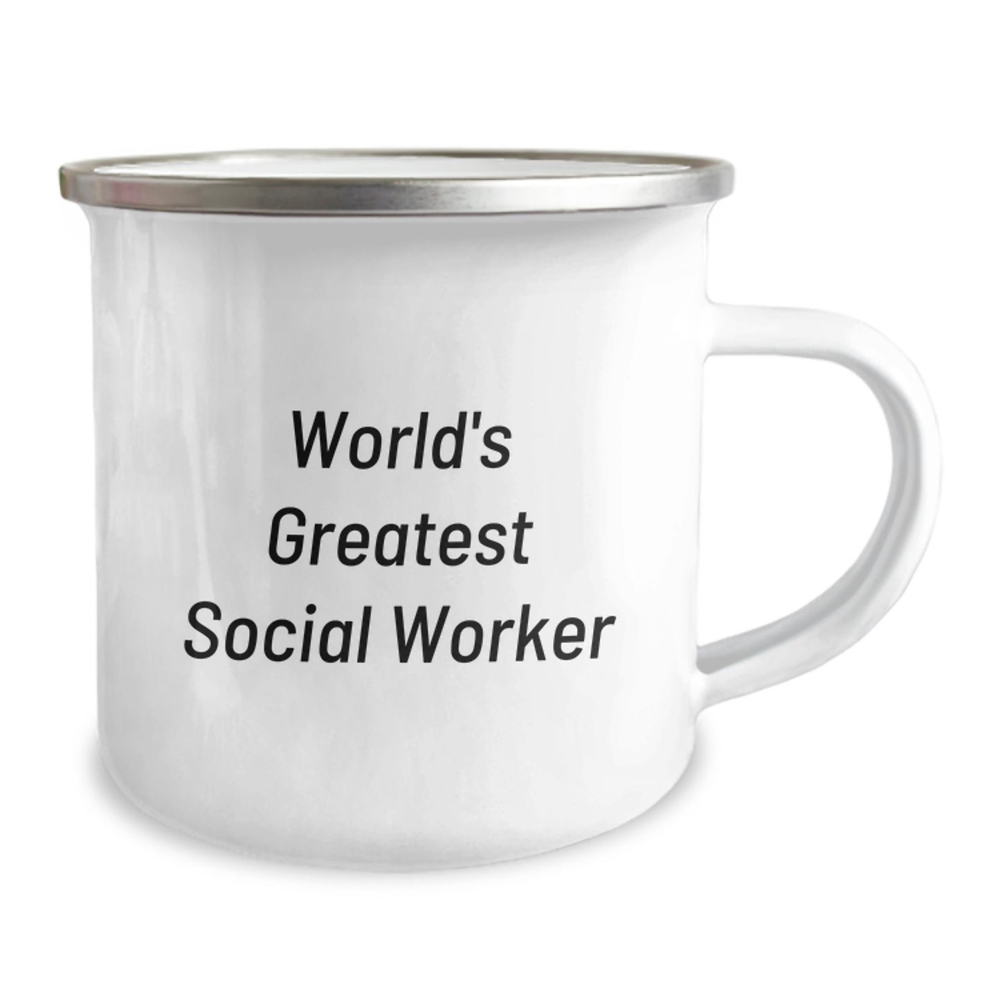 World's Greatest Social Worker Funny Camping Mug Gifts from Friends to Family for Graduation - Image 2