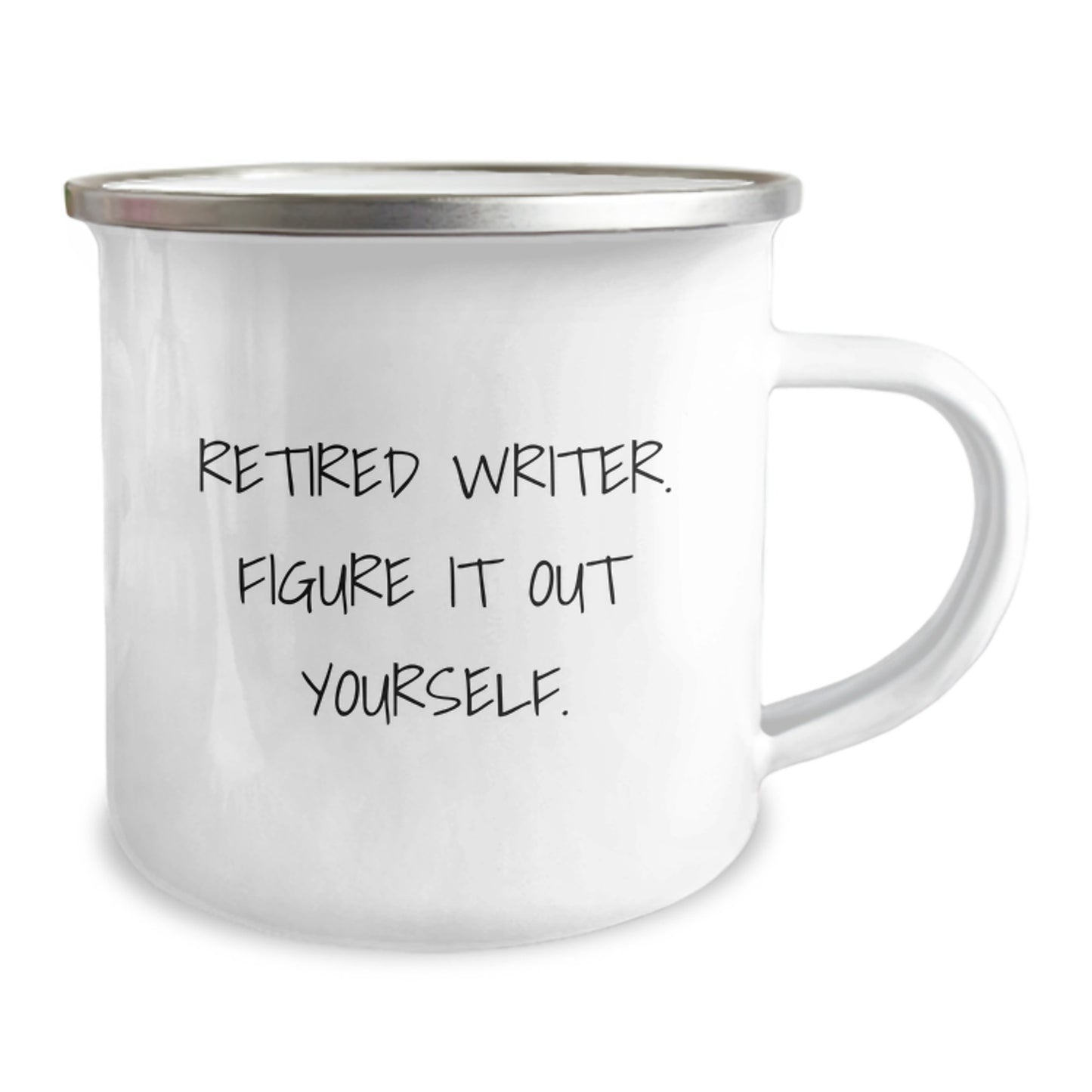 Funny Writer Gifts for Graduation, Camping Mug with Retired Writer Quote, Gifts from Friends for Writer Friends - Image 2