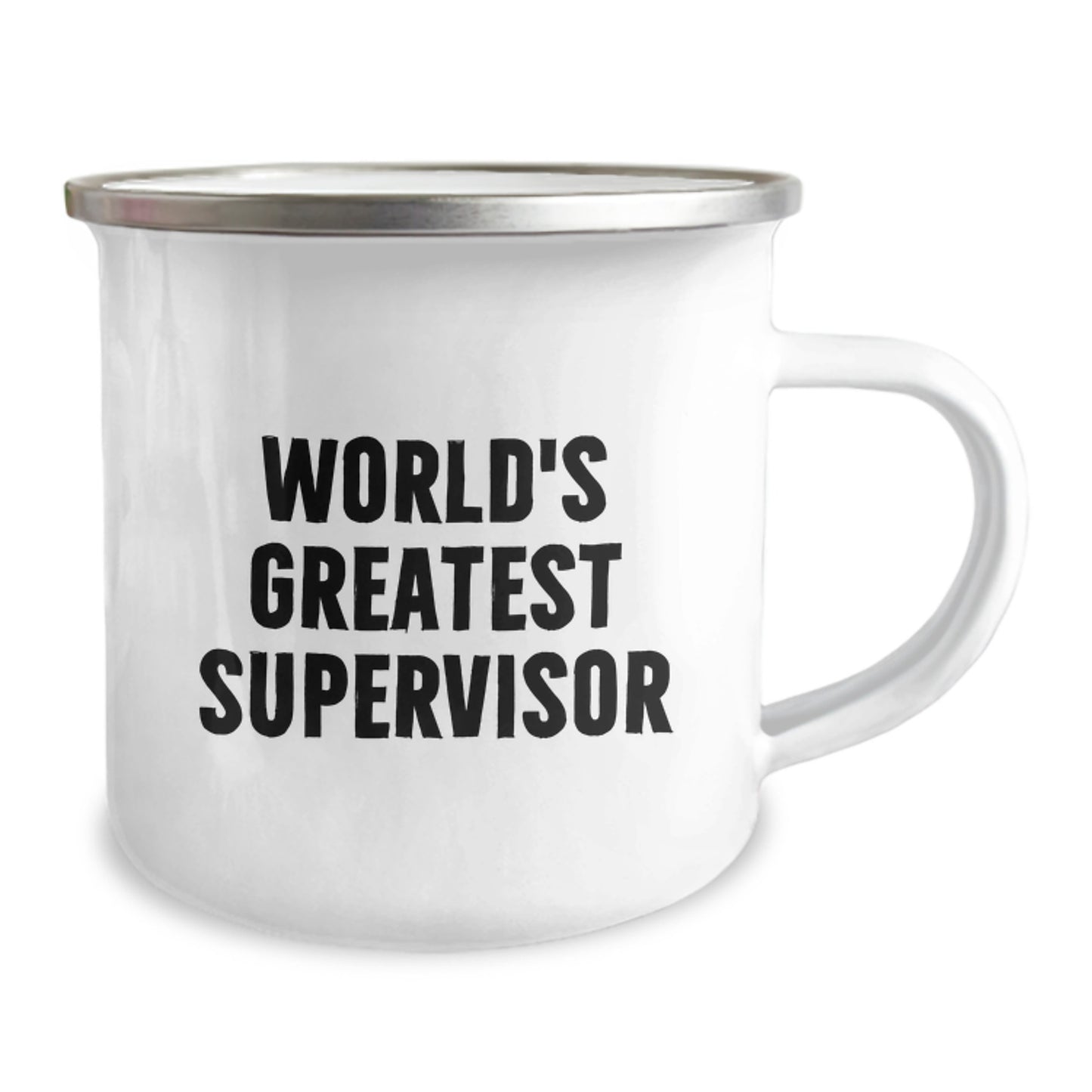 Greatest Supervisor Gifts, Funny Quote, 12 oz Camping Mug for Men or Women, Graduation Unique Gifts from Friends - Image 2