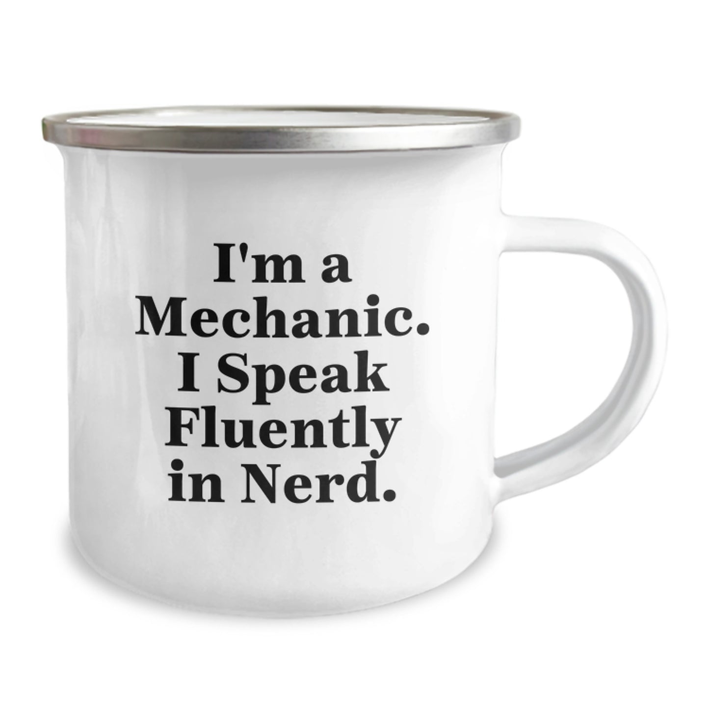Funny Mechanic Gifts from Friends, Graduation Unique Gifts for Mechanic Men, Camping Mug with 'I'm A Mechanic. I Speak Fluently In genius.' Quote - Image 2