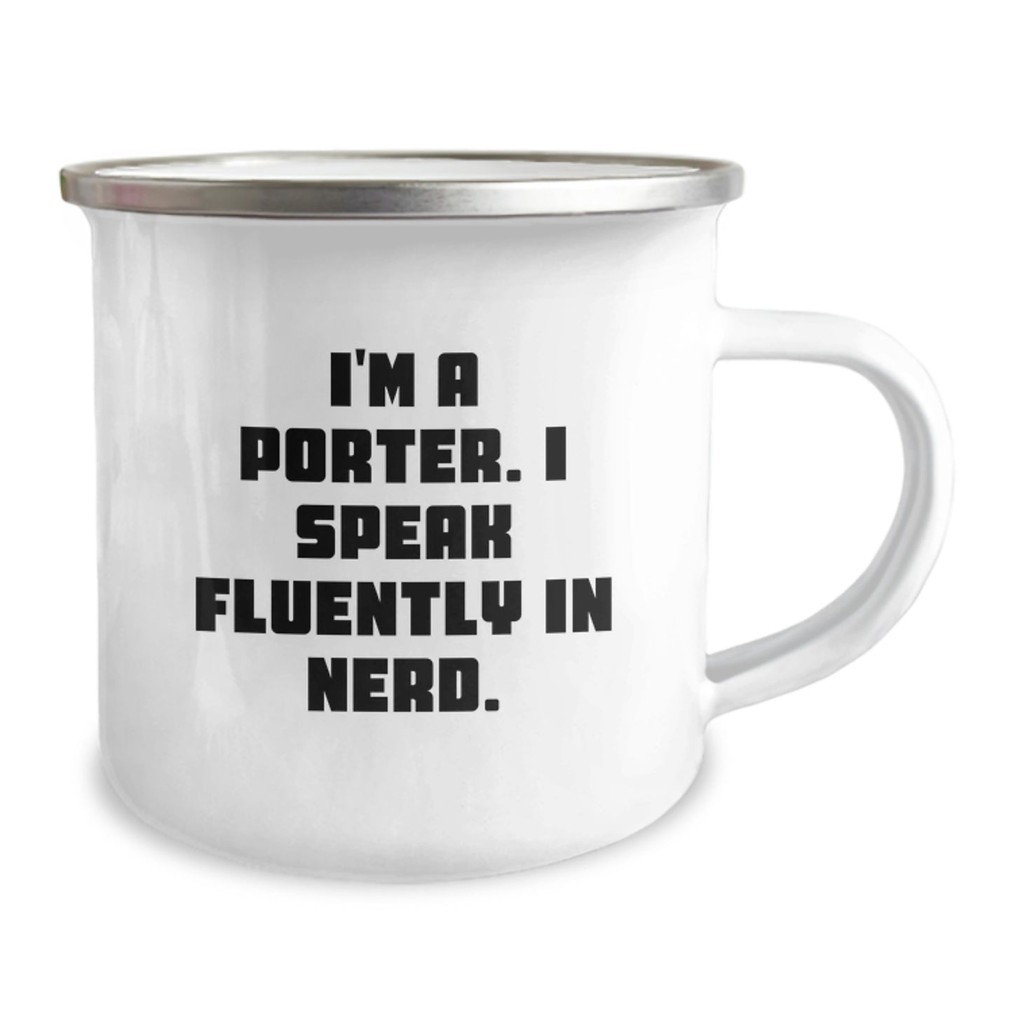Funny Porter Gifts for Men, Unique Graduation Unique Gifts from Friends to Porter, Camping Mug with genius Quote - Image 2