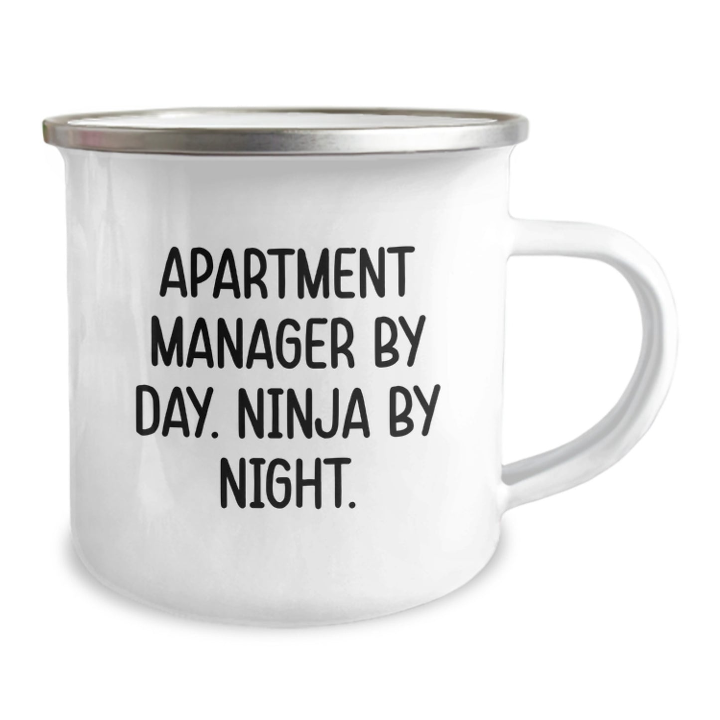 Apartment Manager Gifts from Family, Unique Graduation Gifts for Apartment Manager By Day. Ninja By Night., Camping Mug for Men - Image 2
