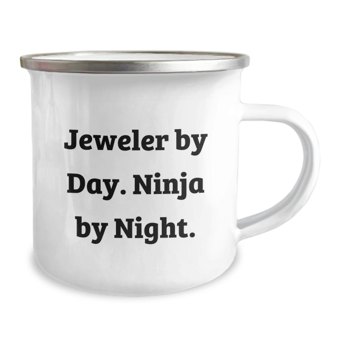 Jeweler By Day. Ninja By Night. Funny Graduation Gifts from Friends to Jeweler, Camping Mug for Men and Women - Image 2