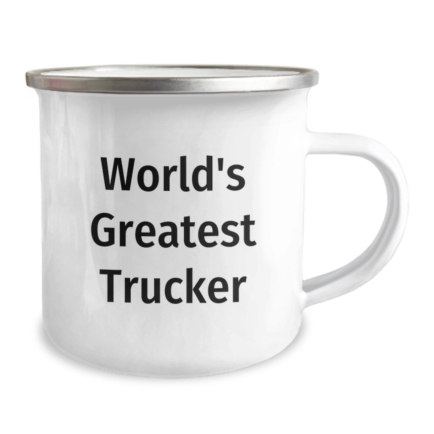 Funny Trucker Gifts from Friends - World's Greatest Trucker Camping Mug for Birthday, Unique Gifts for Men, Funny Mugs for Trucker Lovers - Image 2