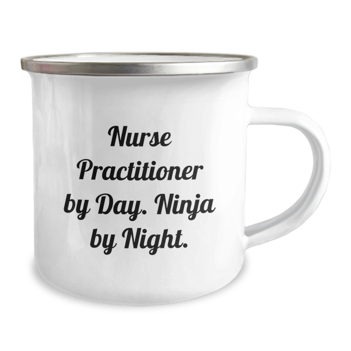 Nurse Practitioner Christmas Unique Gifts from Men to Friends - Ninja Nurse Camping Mug - Image 2