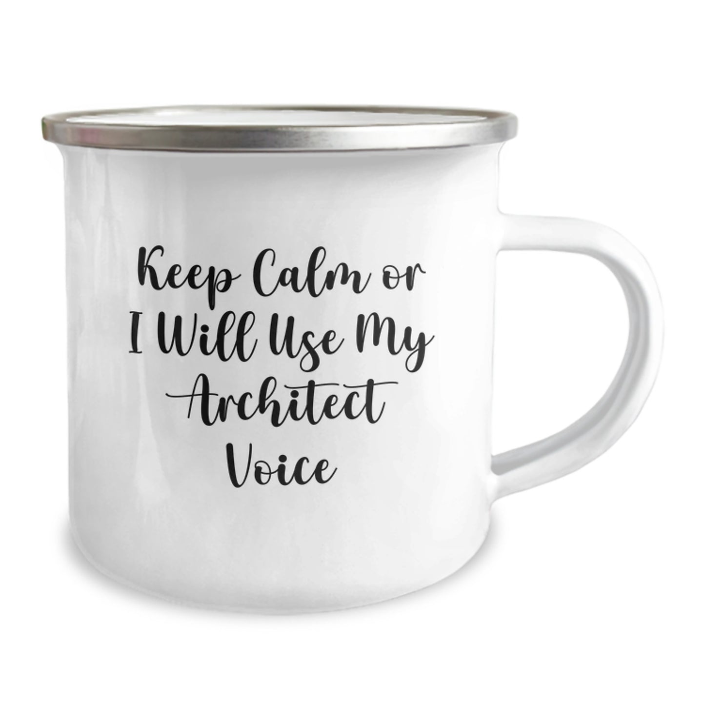 Funny Architect Gifts for Men Keep Calm Or I Will Use My Architect Voice Camping Mug, Unique Father's Day Unique Gifts from Family - Image 2