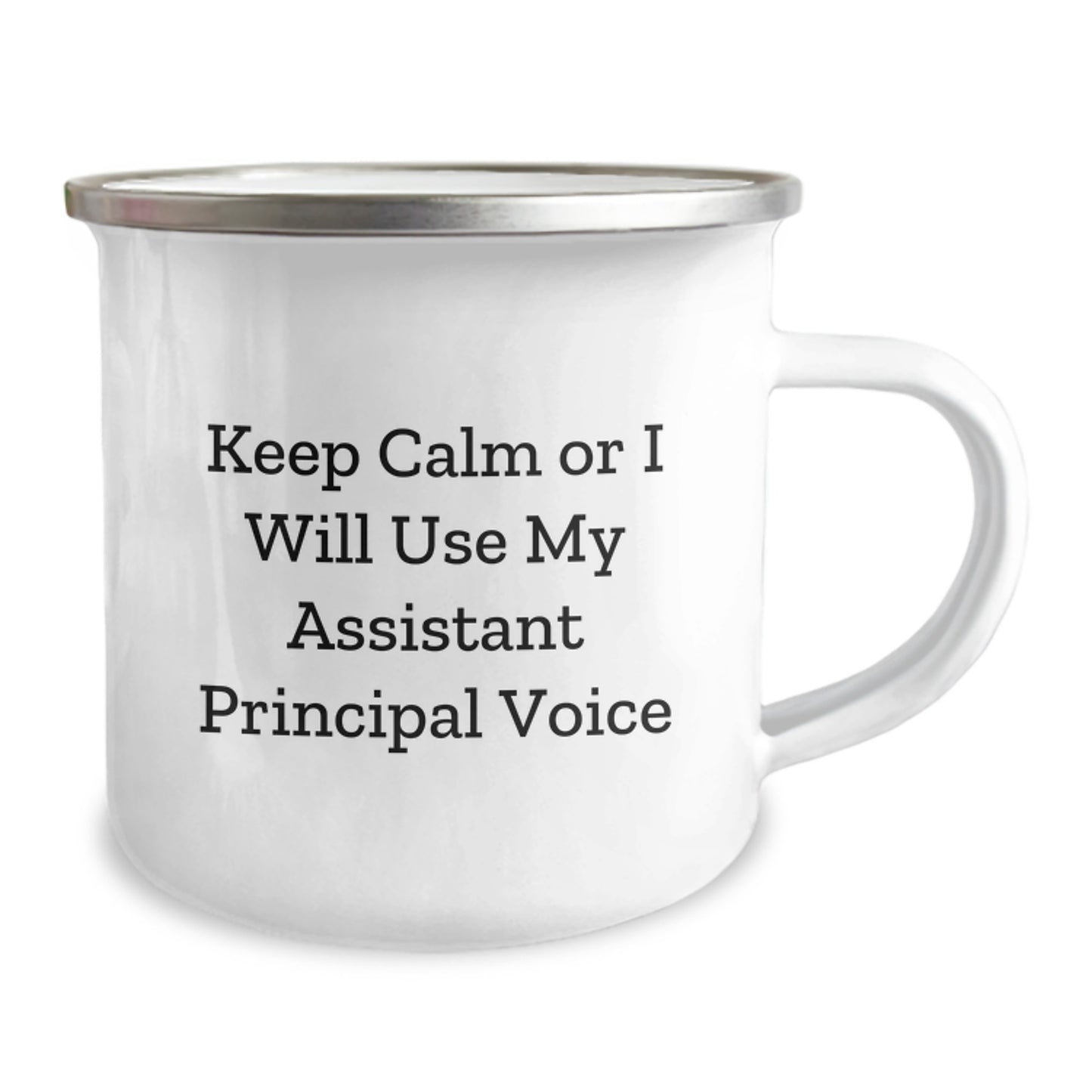Funny Assistant Principal Gifts for Men Stainless Steel Camping Mug Keep Calm Or I Will Use My Assistant Principal Voice Birthday Unique Gifts - Image 2