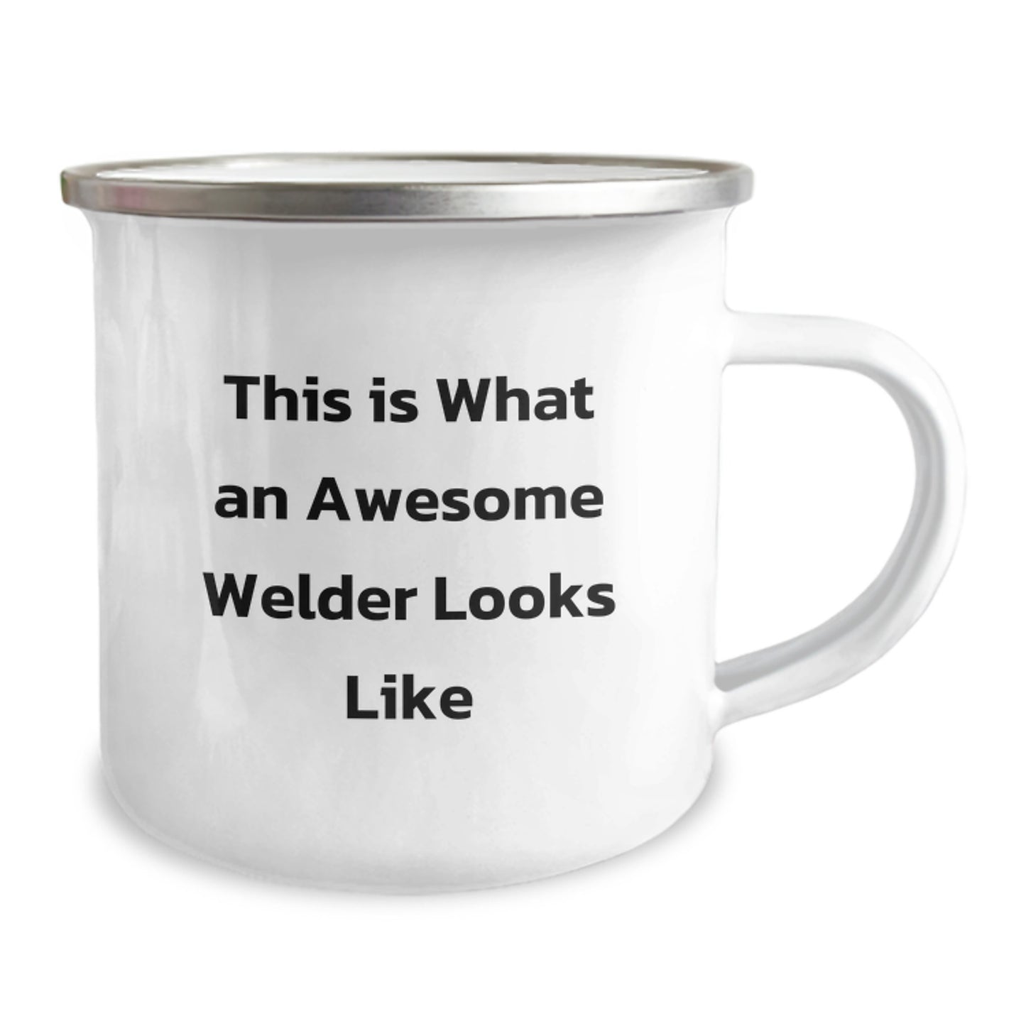 Funny Welder Gifts for Men - This Is What An Awesome Welder Looks Like, Birthday Unique Gifts from Friends, 12 oz Stainless Steel Camping Mug for Welders - Image 2