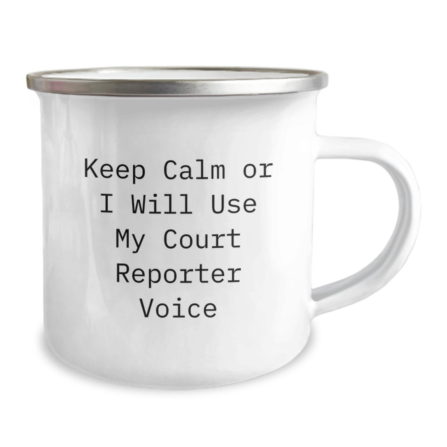 Funny Court Reporter Gifts from Friends to Men Christmas Unique Mugs, Court Reporter Voice, Keep Calm - Image 2