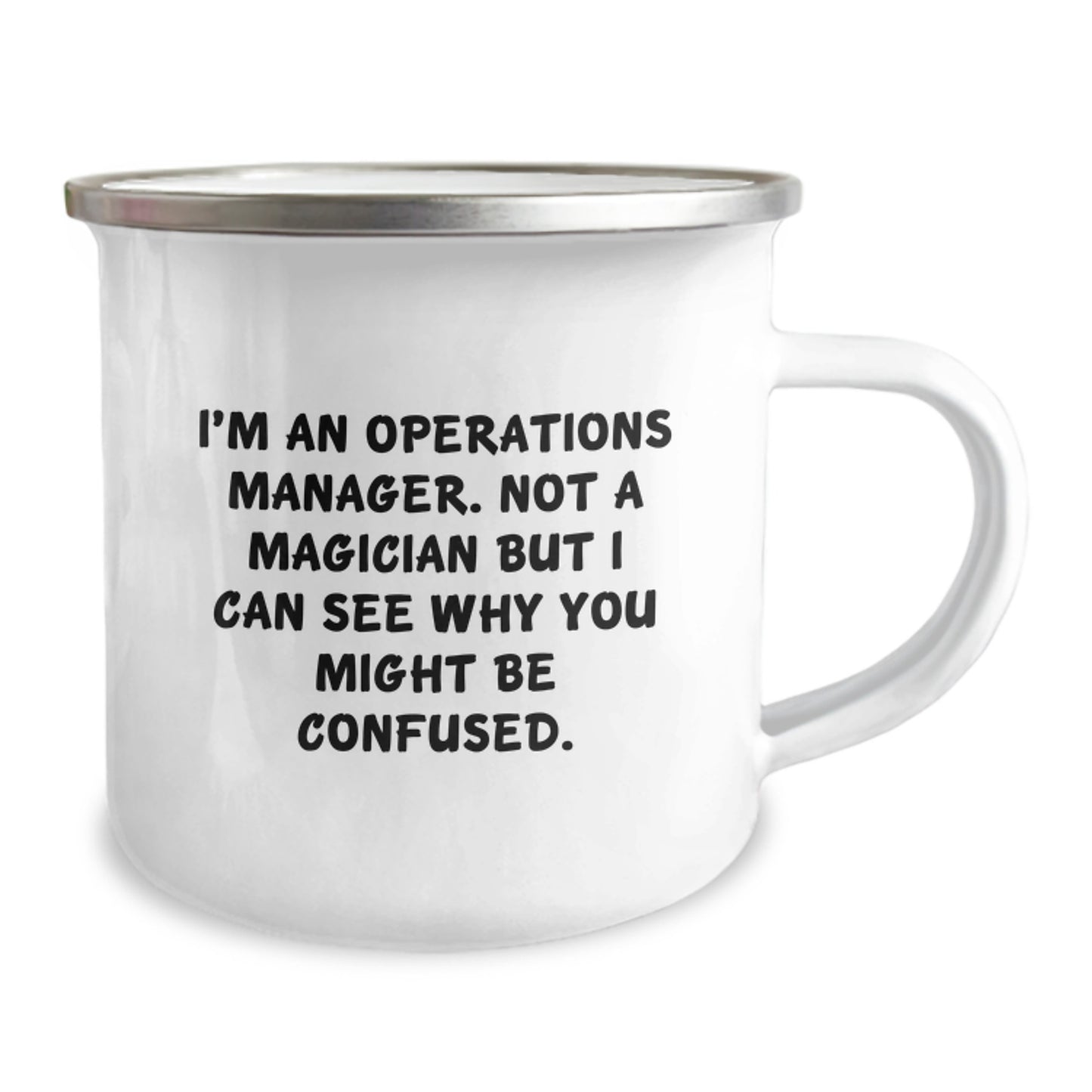 Funny Operations Manager Gifts from Men - Christmas Unique Operations Manager Camping Mug - Image 2