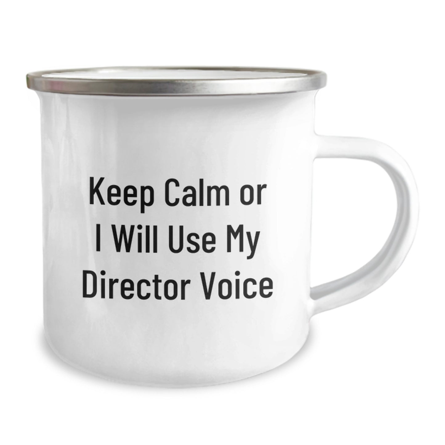 Funny Director Gifts from Friends - Keep Calm or I Will Use My Director Voice Camping Mug for Men, Christmas Unique Gifts for Him - Image 2