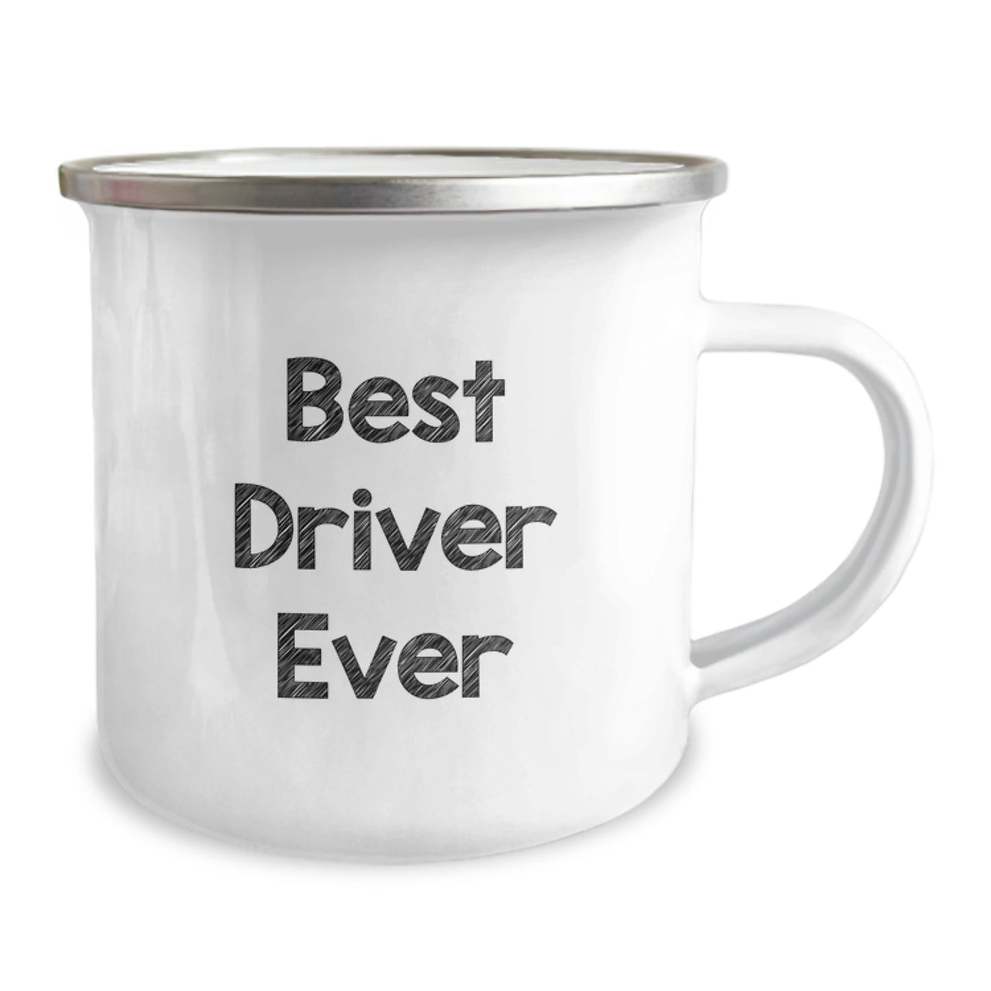Funny Driver Gifts from Friends - Best Driver Ever Quote, 12 oz Stainless Steel Camping Mug for Driver's Graduation, Unique Gift Ideas for Men - Image 2